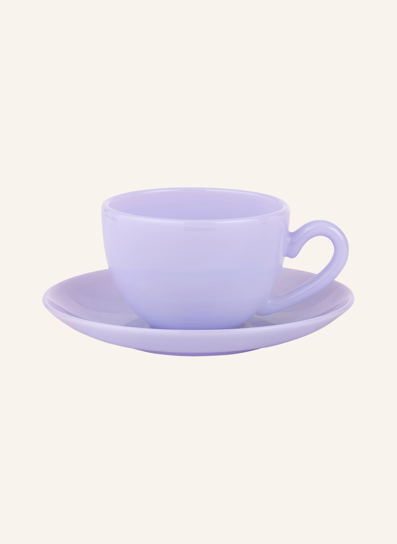 lucie kaas Mug MILK with saucer, Color: LIGHT PURPLE (Image 1)