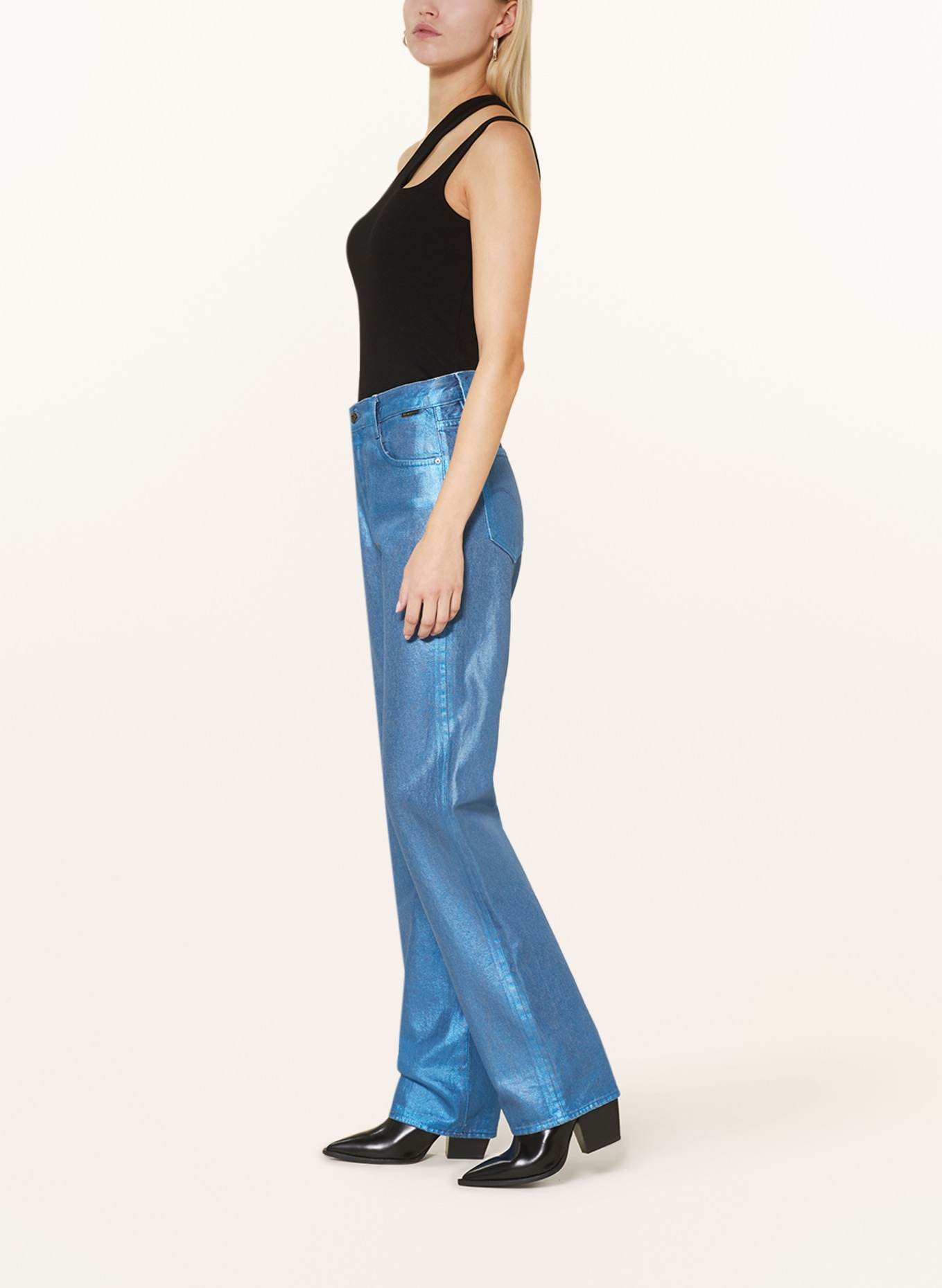 G-Star RAW Straight jeans VIKTORIA, Color: G264 luna blue metal coating (Image 4)