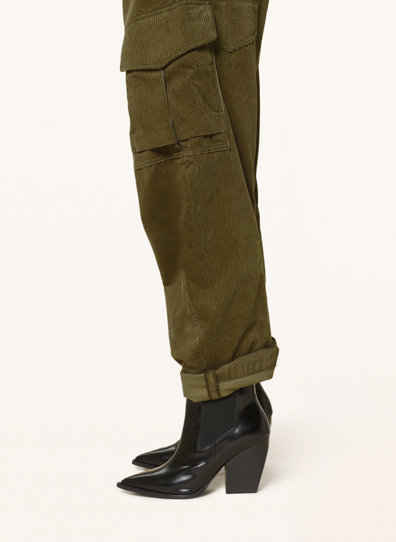 G-Star RAW Spodnie sztruksowe, Kolor: OLIWKOWY (Obrazek 4)