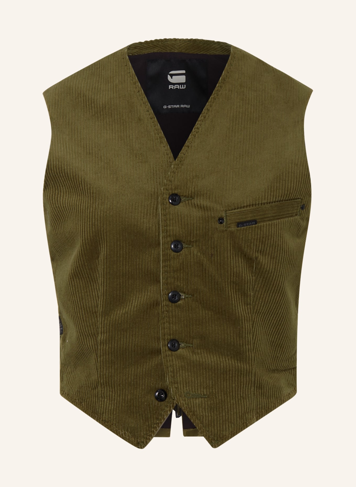 G-Star RAW Blazer vest in mixed materials, Color: OLIVE (Image 1)