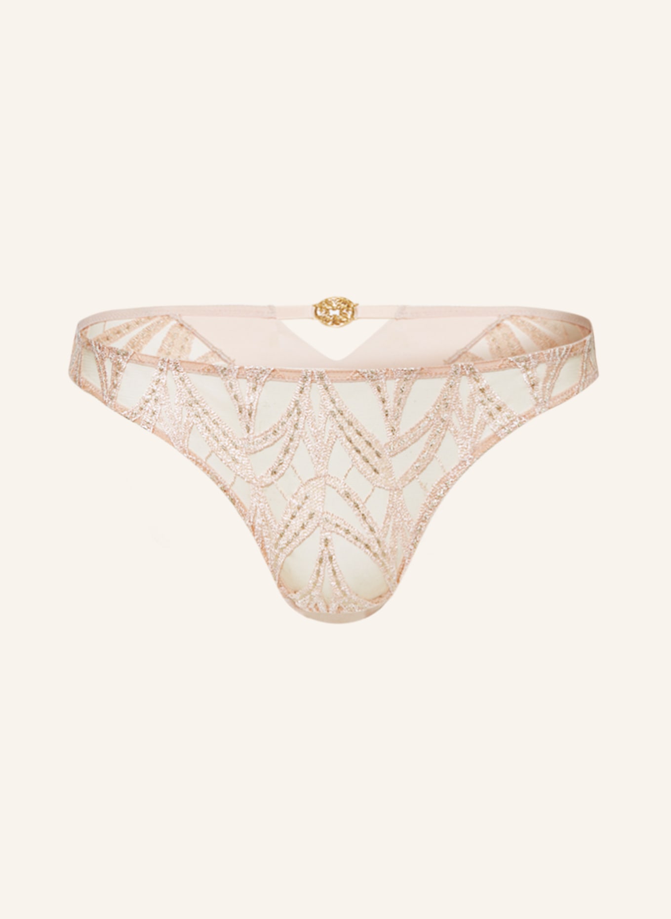 Aubade Briefs MY DESIRE with glitter thread, Color: NUDE/ GOLD (Image 1)