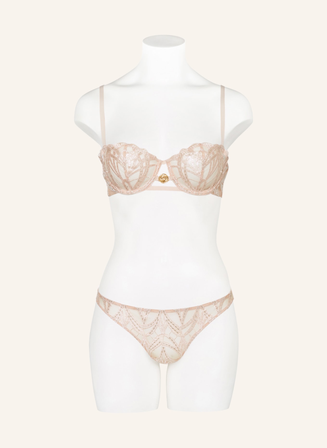 Aubade Briefs MY DESIRE with glitter thread, Color: NUDE/ GOLD (Image 2)