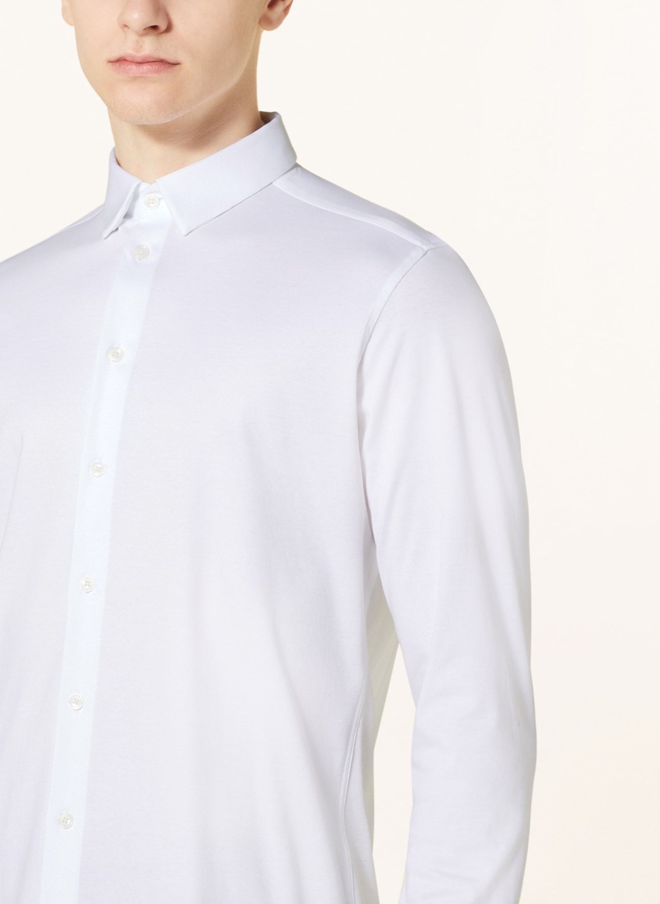 MOS MOSH Gallery Jersey shirt MARCO extra slim fit, Color: WHITE (Image 4)