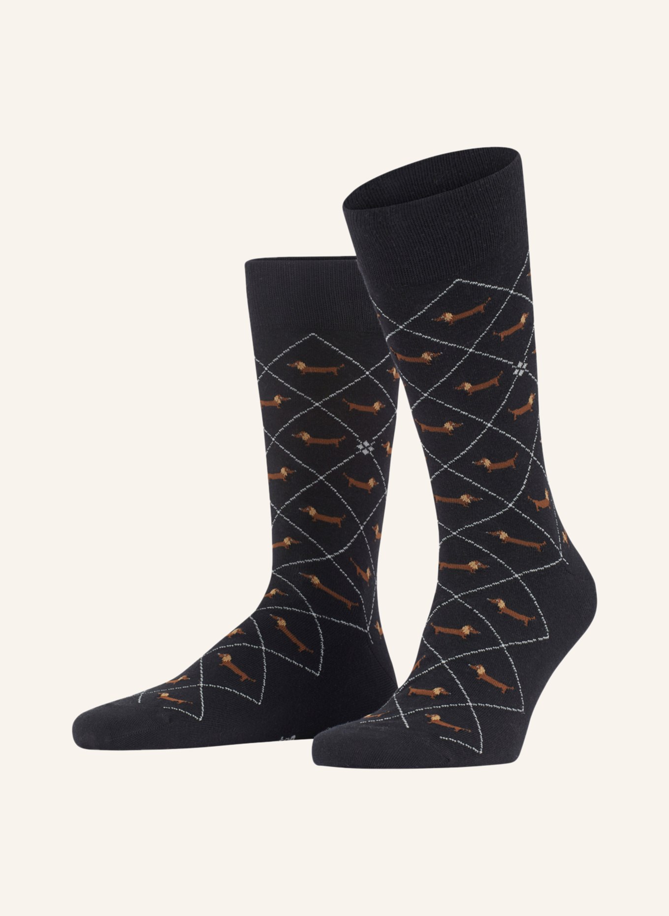 Burlington Socks BRITISH ARGYLE, Color: 3000 BLACK (Image 1)
