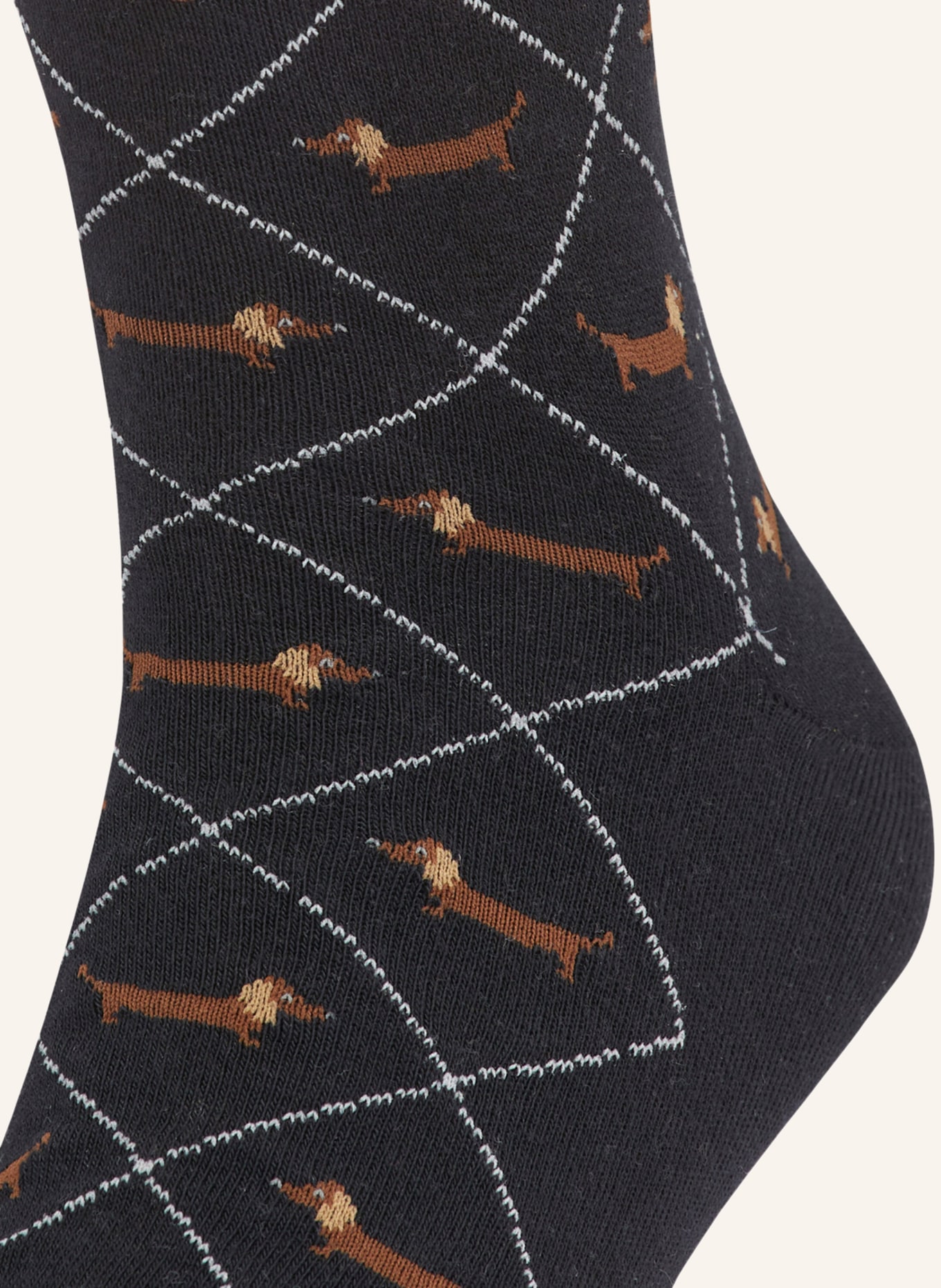 Burlington Ponožky BRITISH ARGYLE, Barva: 3000 BLACK (Obrázek 2)