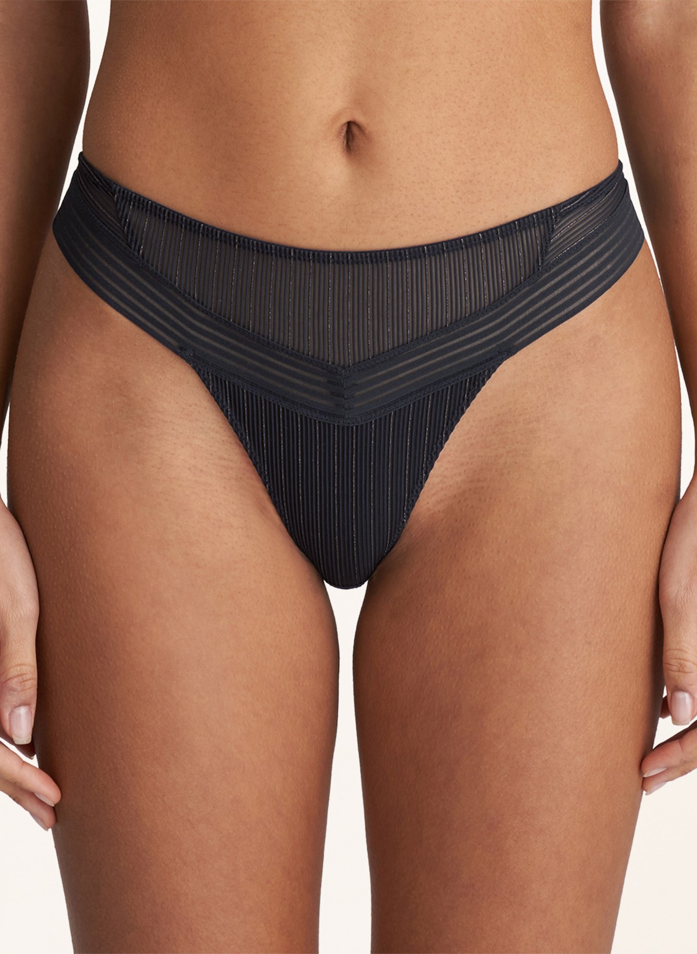 MARIE JO Thong TOKUDA with glitter thread, Color: DARK BLUE (Image 5)