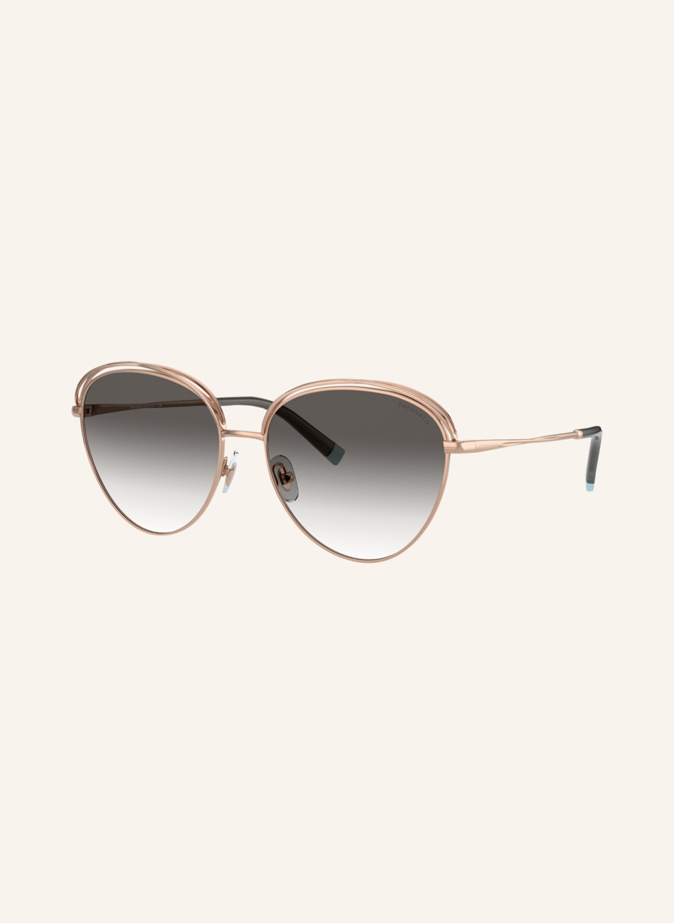 TIFFANY & Co. Sunglasses TF3075, Color: 61053C - ROSE GOLD/ GRAY GRADIENT (Image 1)