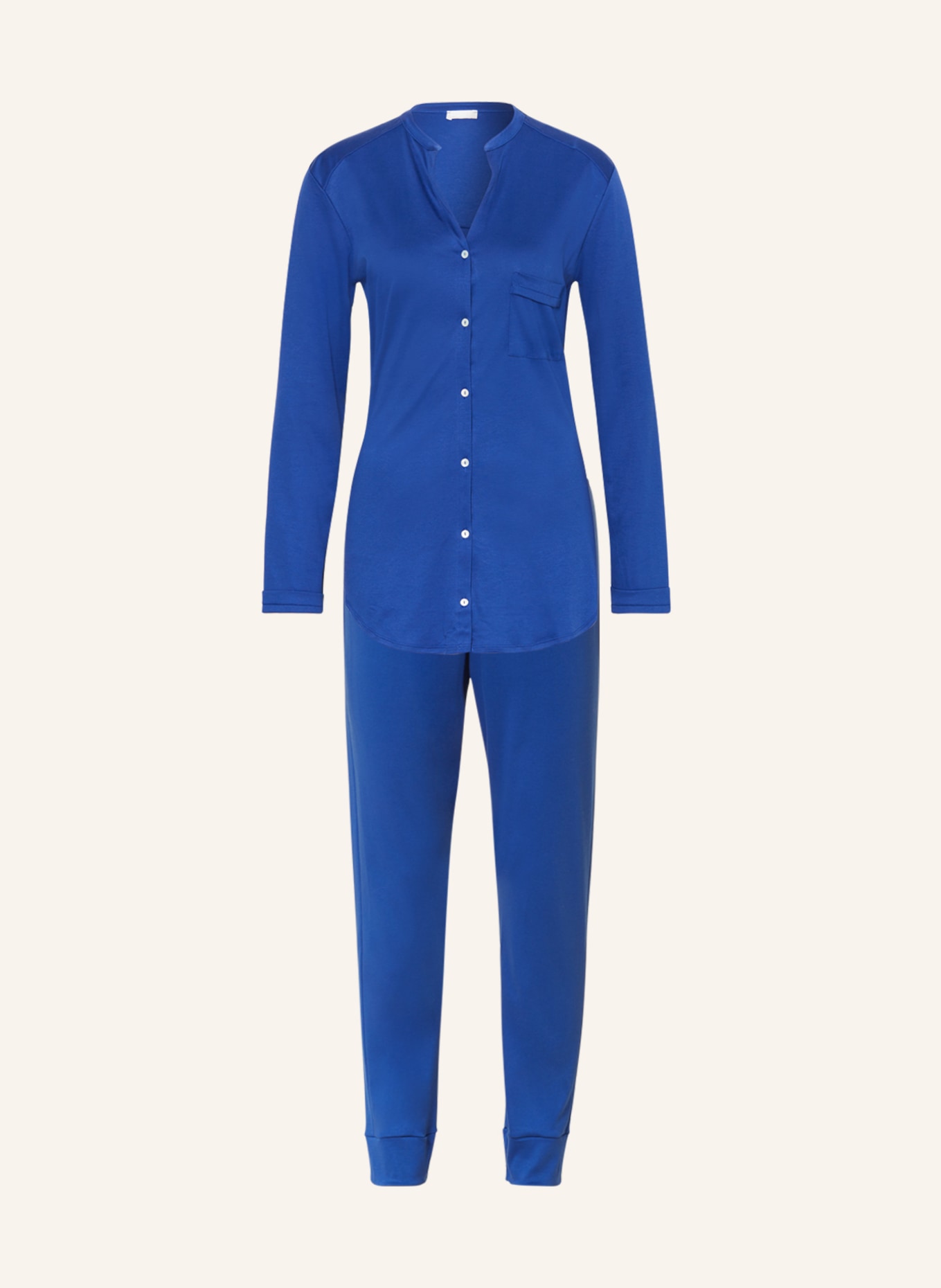 HANRO Pajamas PURE ESSENCE, Color: BLUE (Image 1)