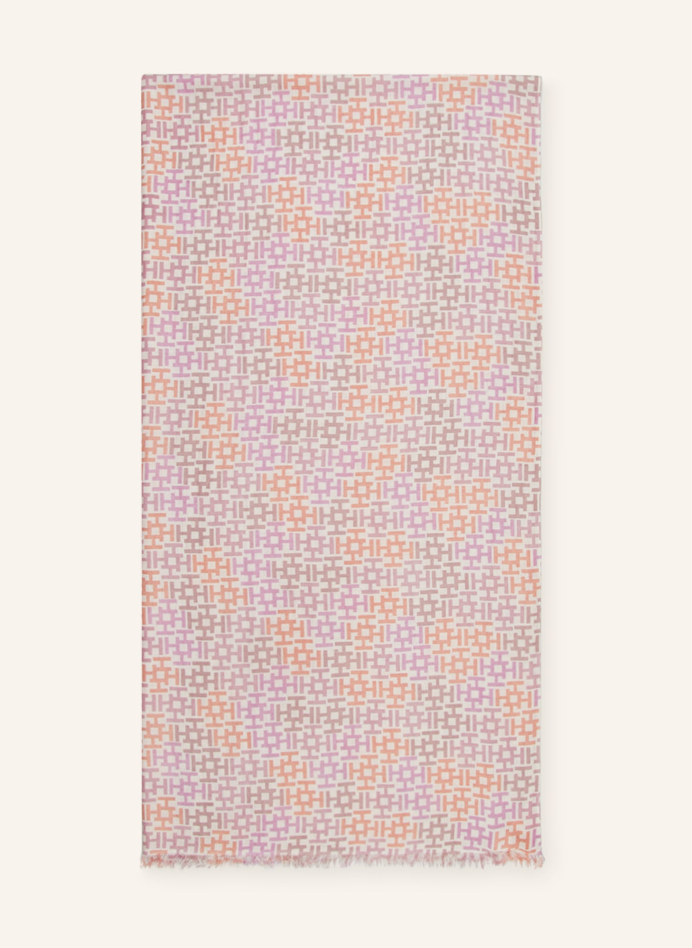 HEMISPHERE Cashmere scarf with silk , Color: ORANGE/ PINK (Image 1)