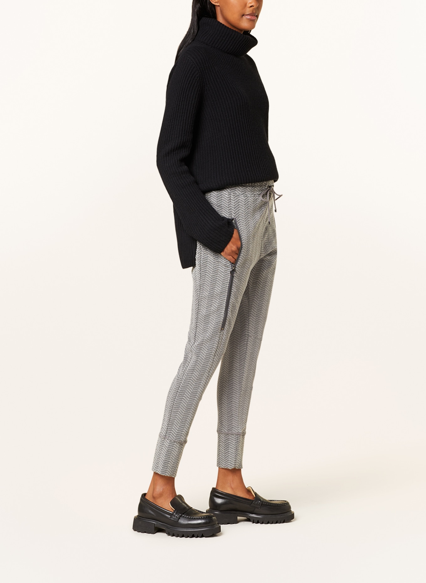 MAC Pants FUTURE in jogger style, Color: GRAY/ BLACK (Image 4)