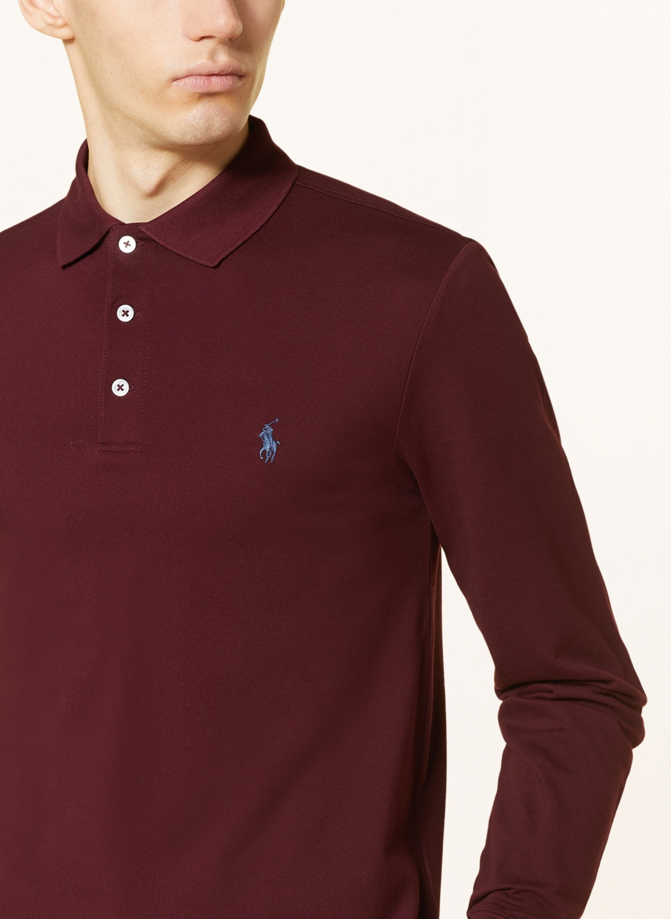 POLO RALPH LAUREN Piqué-Poloshirt Slim Fit, Farbe: DUNKELROT (Bild 4)