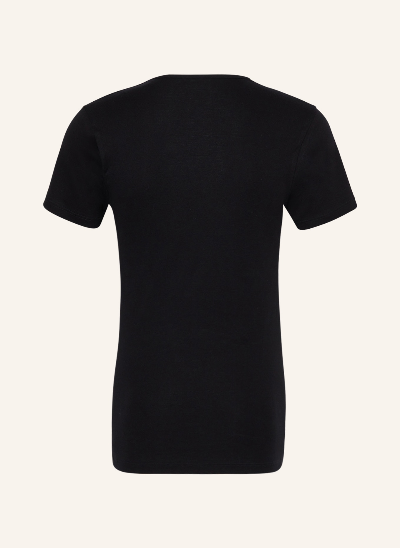 mey V-neck shirt series SENSUAL COTTON, Color: BLACK (Image 2)