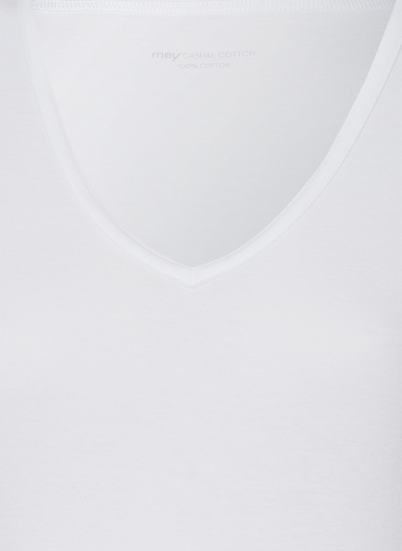 mey V-neck shirt series DRY COTTON, Color: WHITE (Image 3)