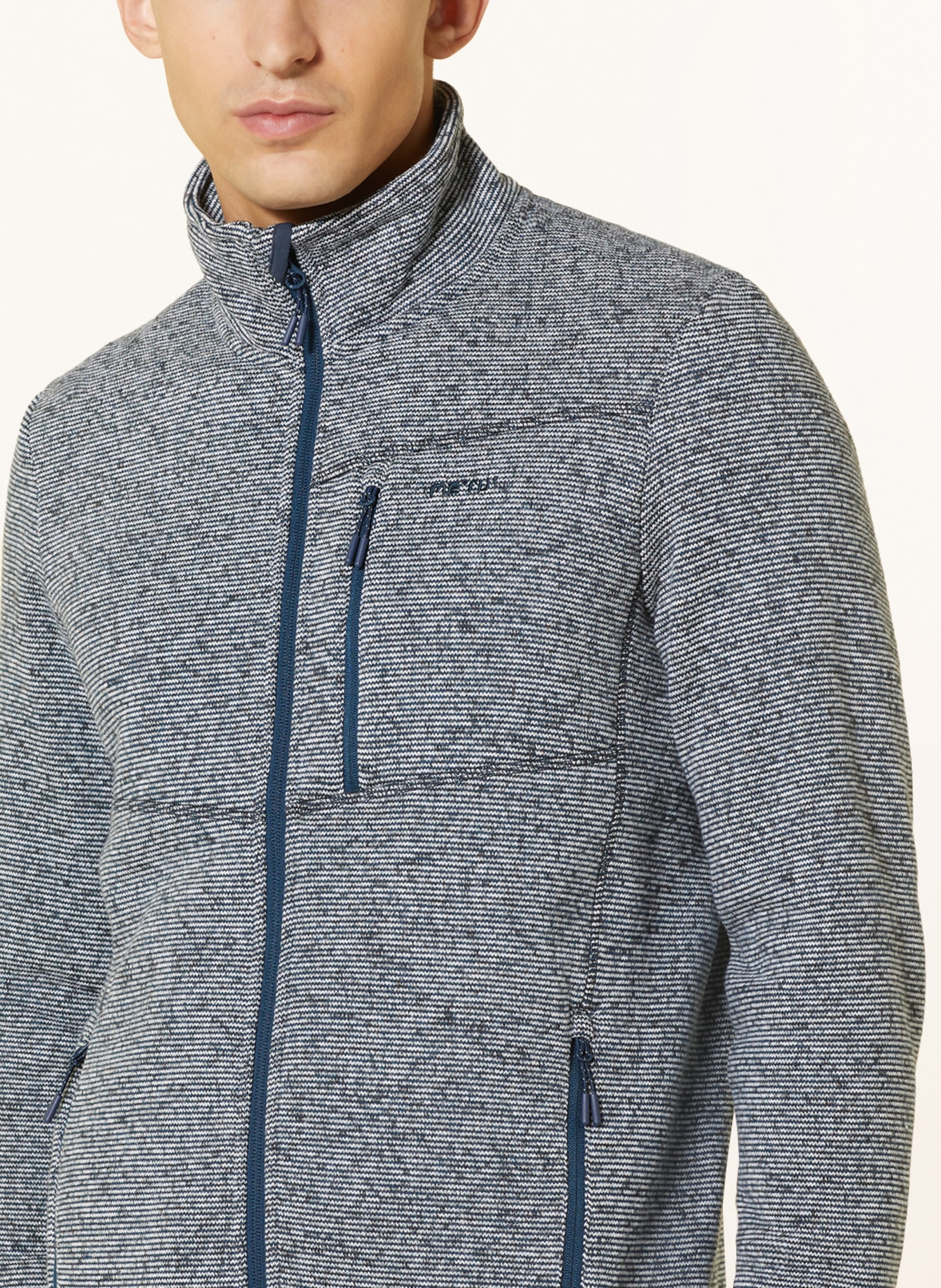 me°ru' Fleece jacket BERGEN, Color: DARK BLUE/ WHITE (Image 4)