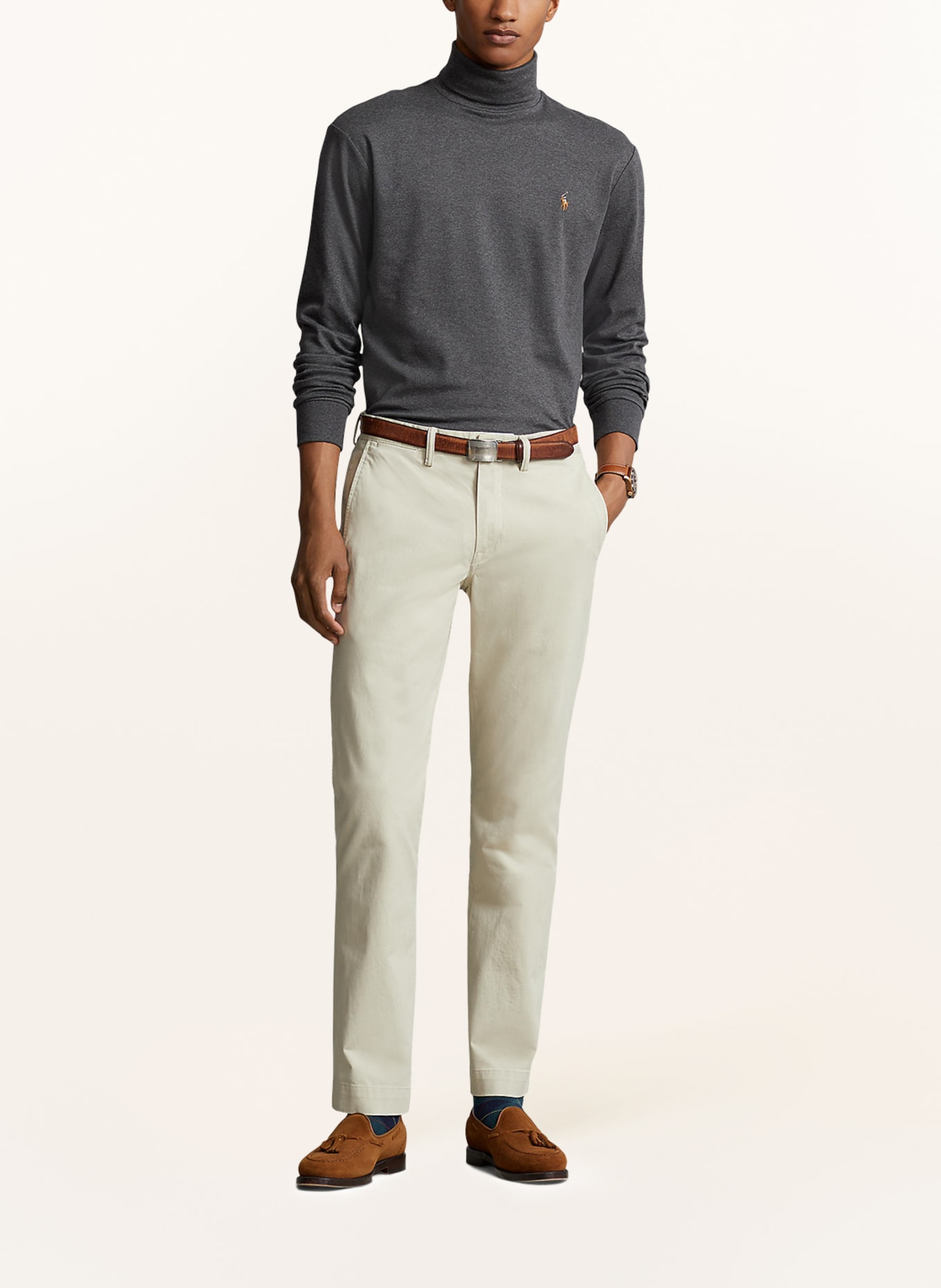 POLO RALPH LAUREN Rollkragenshirt: GRAU