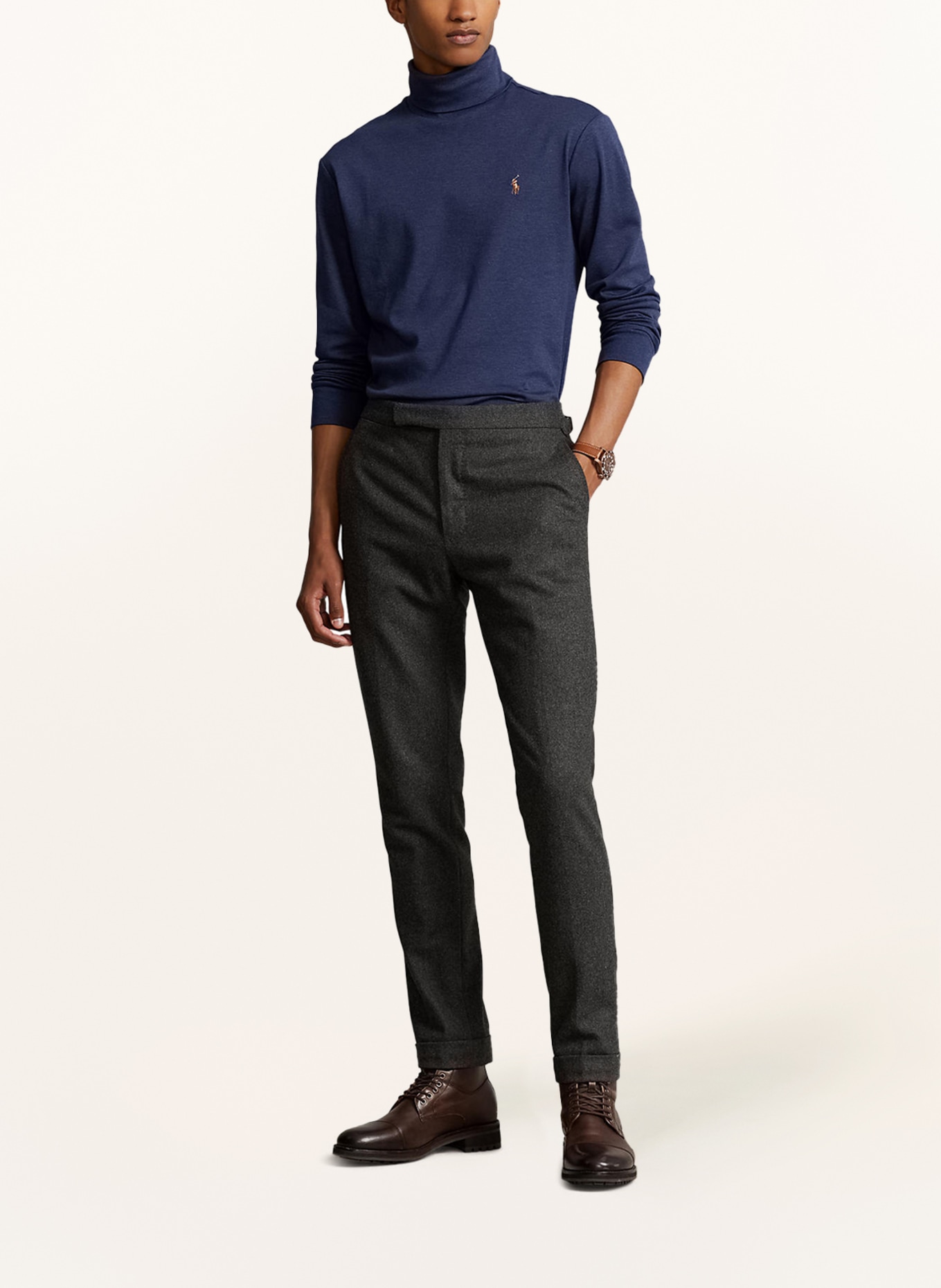 POLO RALPH LAUREN Turtleneck shirt: DARK BLUE