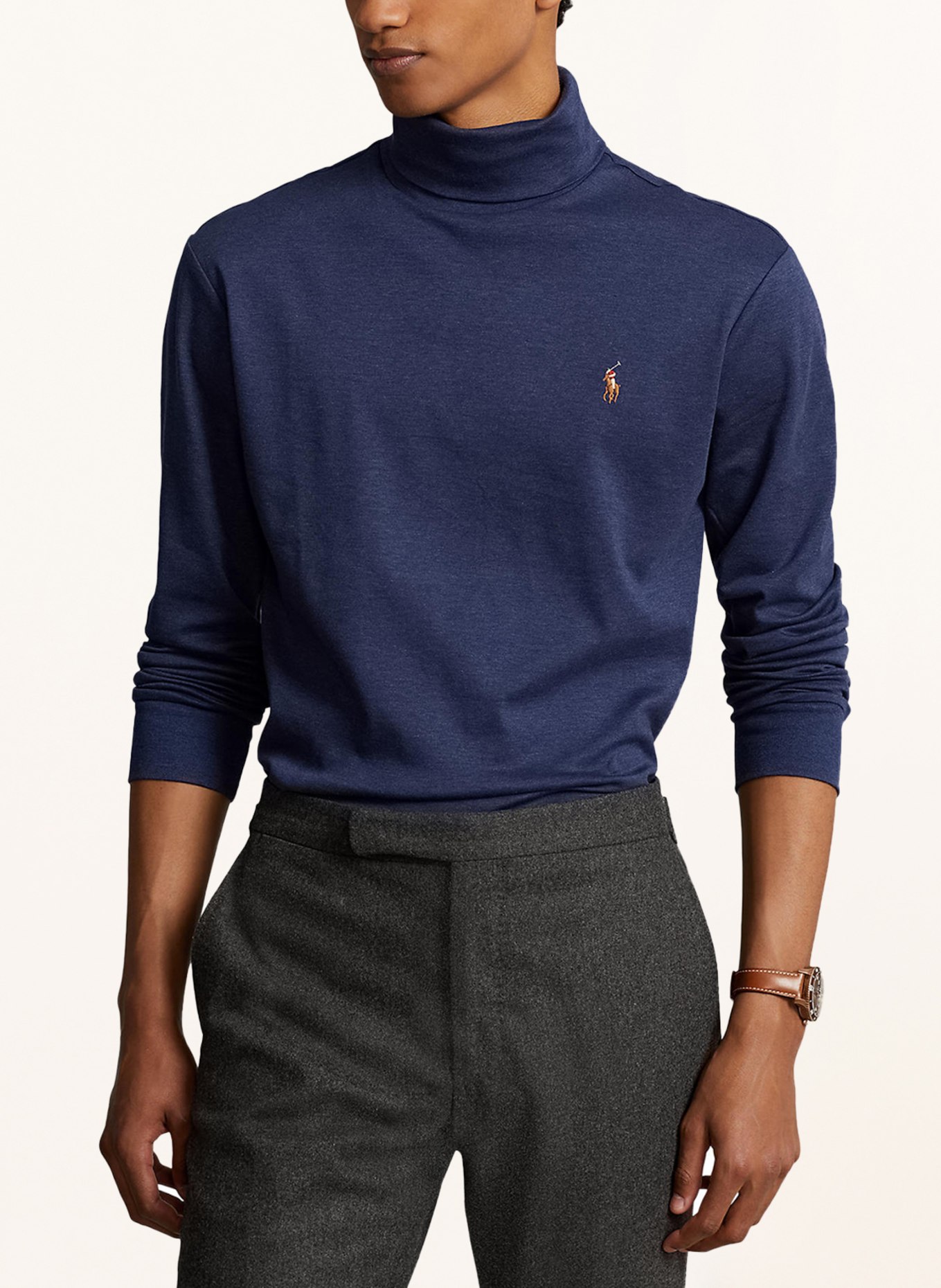 POLO RALPH LAUREN Turtleneck shirt: DARK BLUE