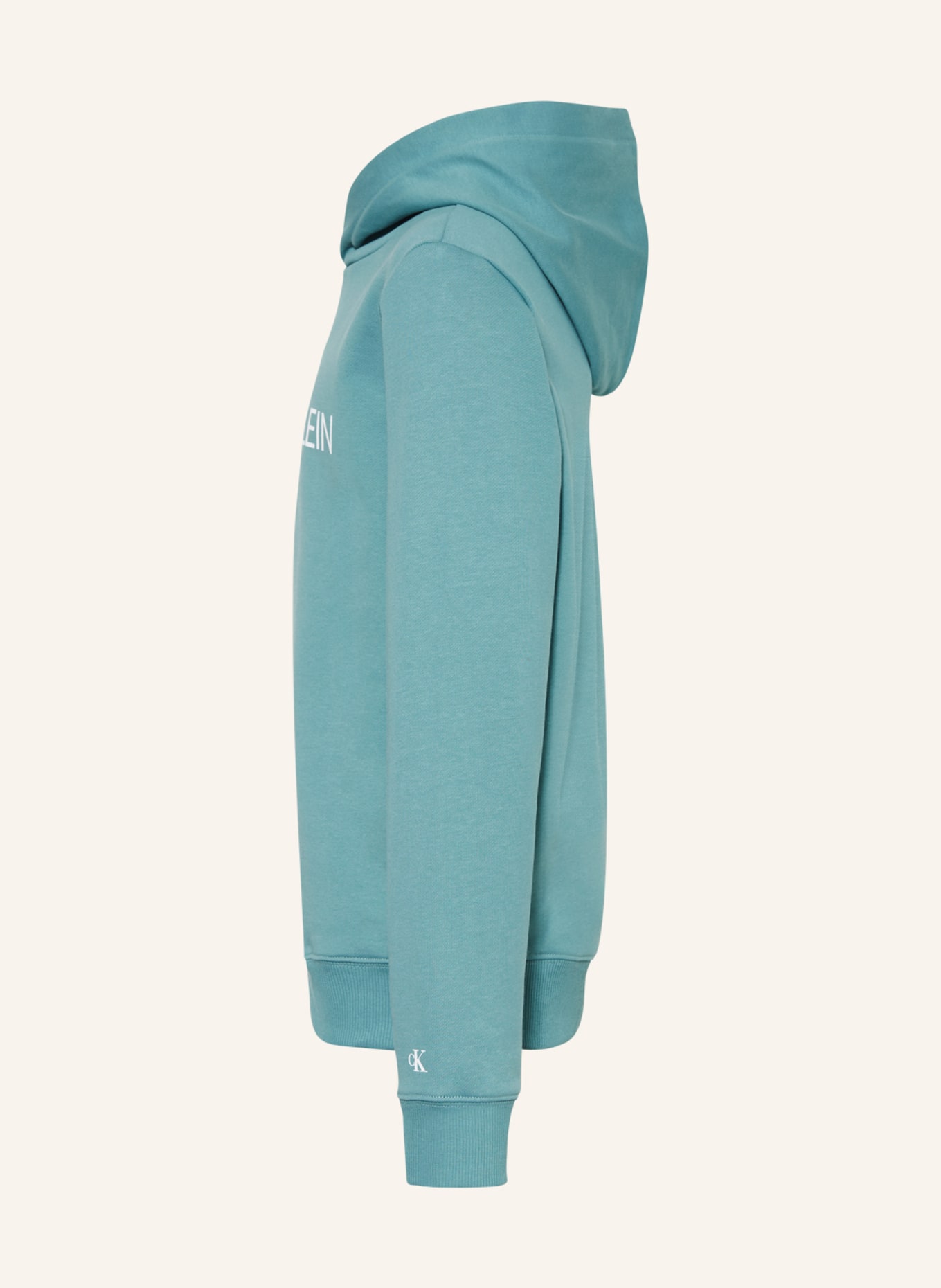 Calvin Klein Mikina s kapucí, Barva: PETROLEJOVÁ/ BÍLÁ (Obrázek 4)