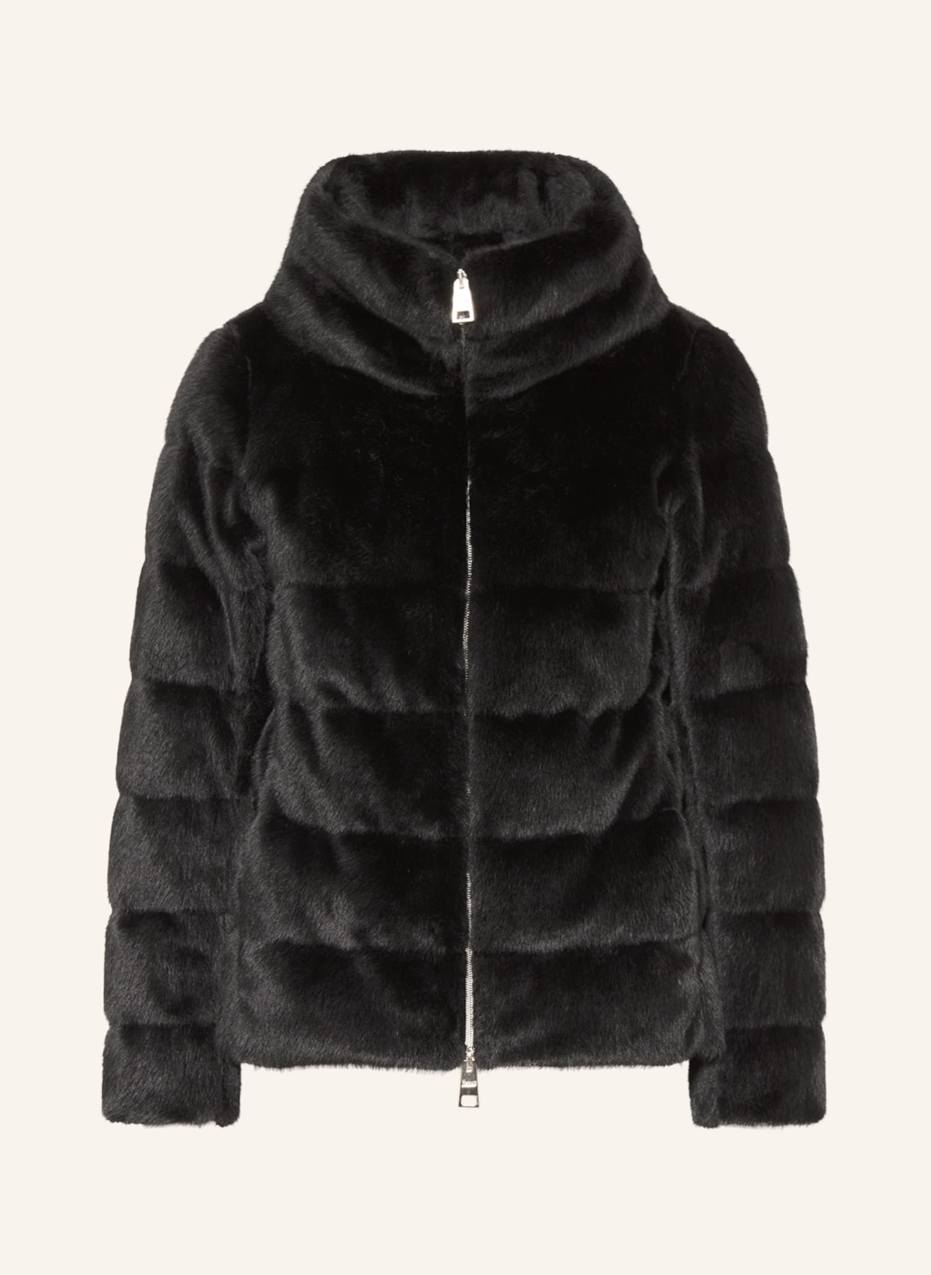 HERNO Faux fur down jacket, Color: BLACK (Image 1)