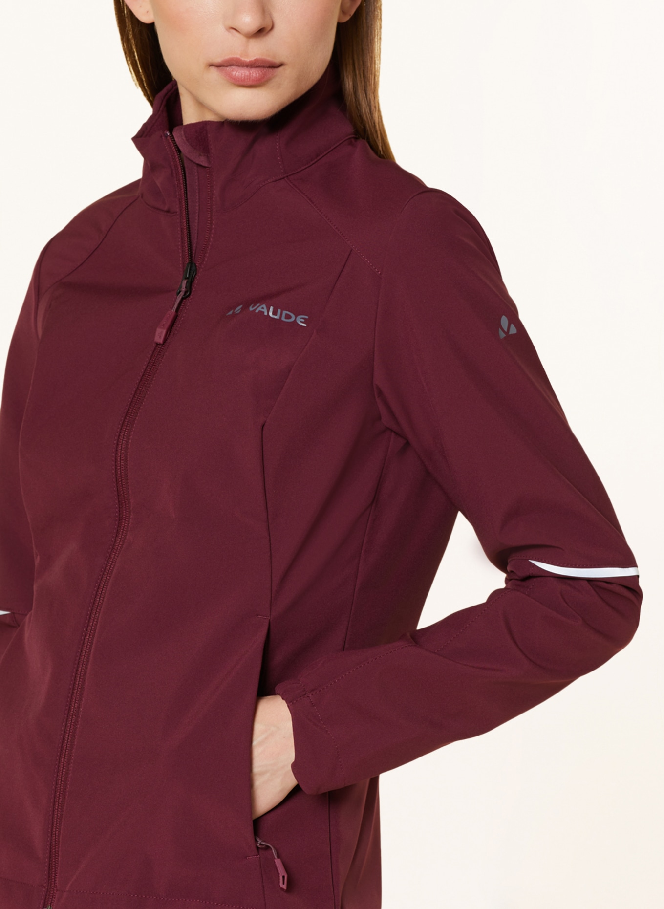 VAUDE Cycling jacket WINTRY, Color: DARK RED (Image 4)
