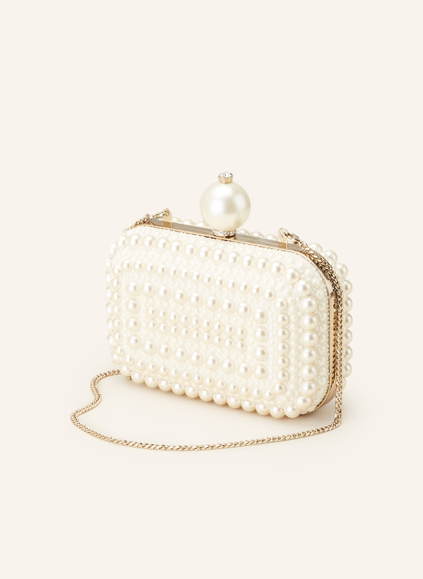 JIMMY CHOO Clutch CLOUD with decorative beads, Color: CREAM (Image 2)