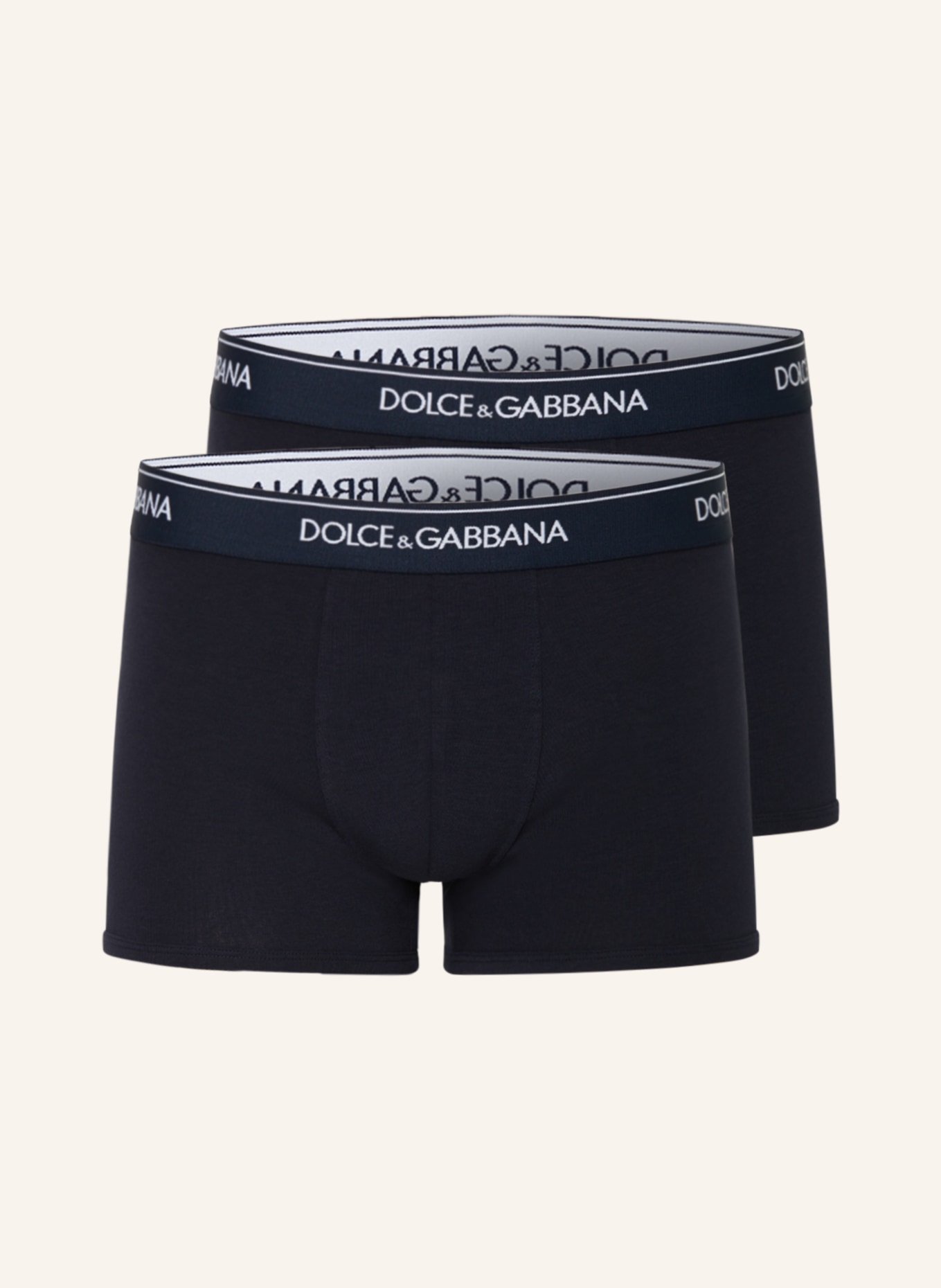 DOLCE & GABBANA Boxerky, 2 kusy v balení : TMAVĚ MODRÁ
