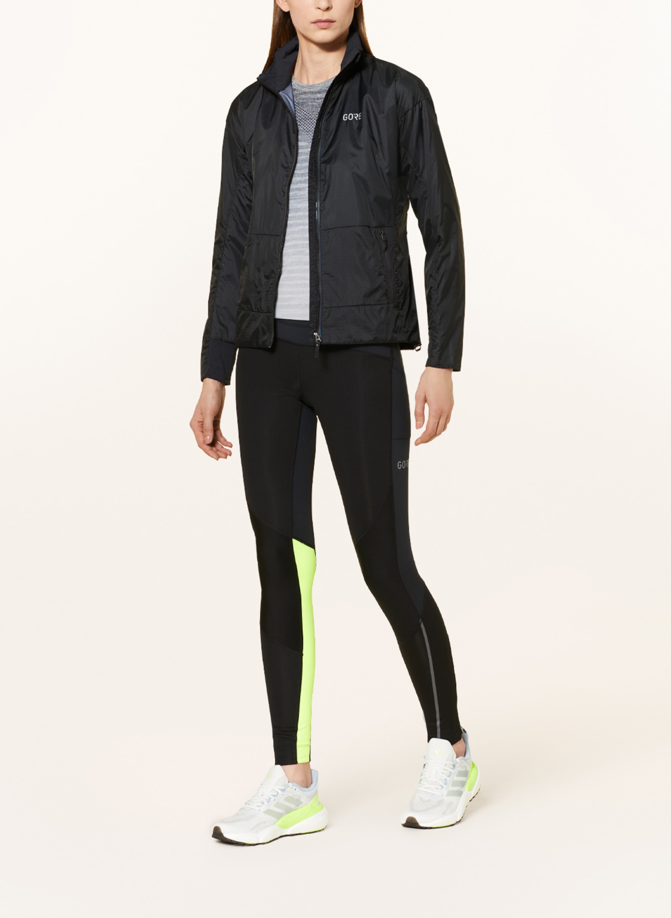GORE RUNNING WEAR Running pants R5 GORE-TEX INFINIUM™, Color: BLACK/ NEON YELLOW (Image 2)