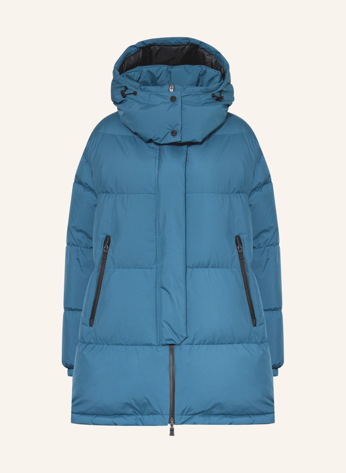 HERNO LAMINAR Down jacket with removable hood, Color: TEAL (Image 1)