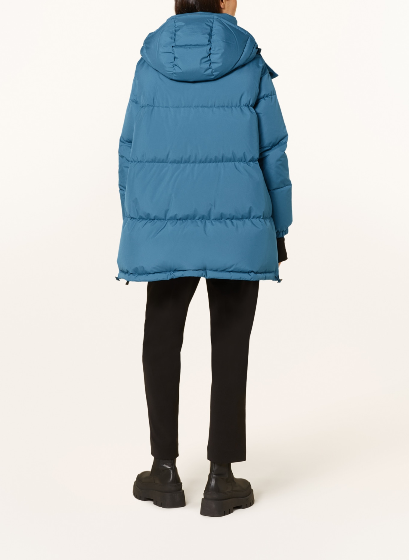 HERNO LAMINAR Down jacket with removable hood, Color: TEAL (Image 3)