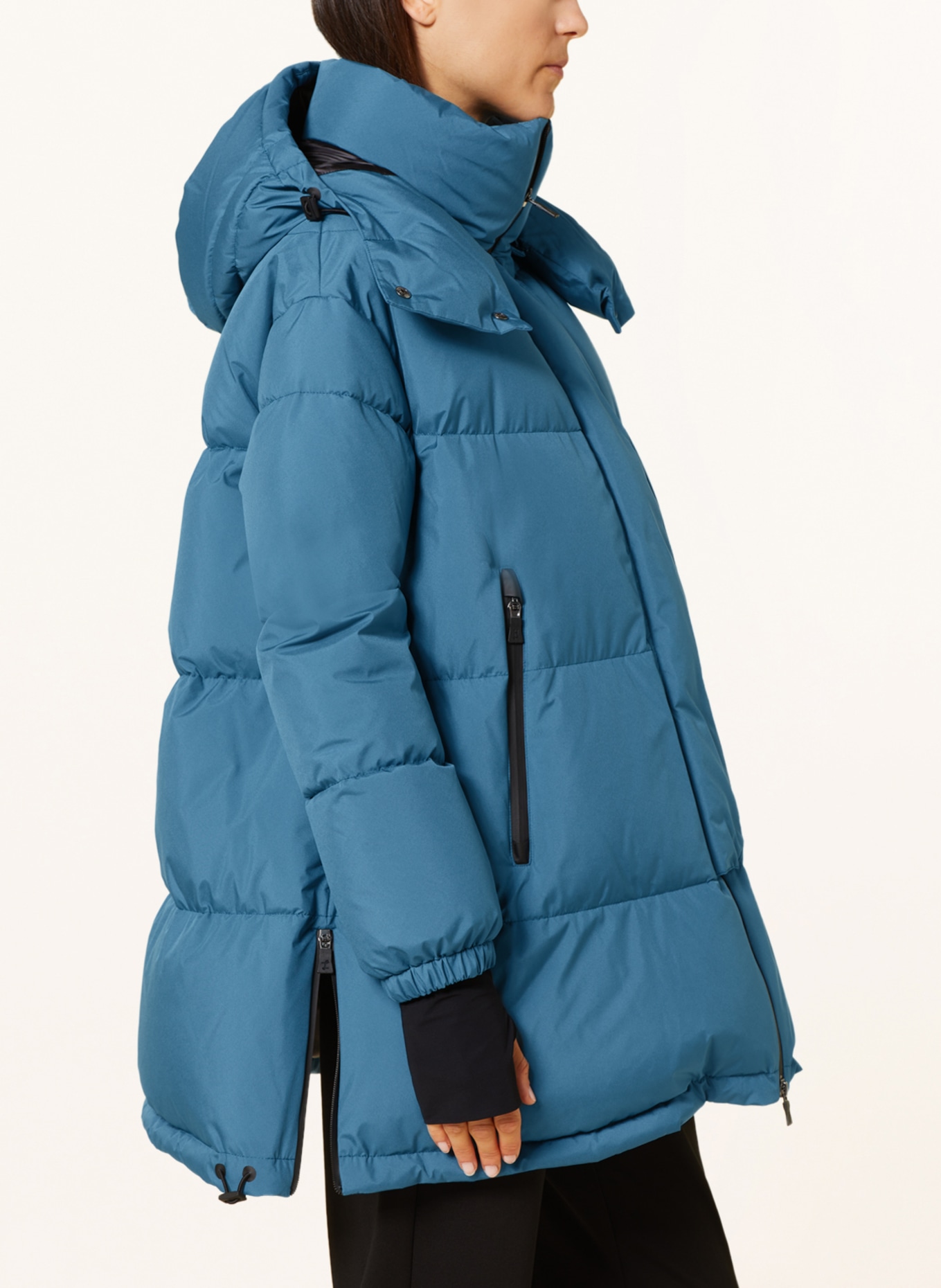HERNO LAMINAR Down jacket with removable hood, Color: TEAL (Image 5)