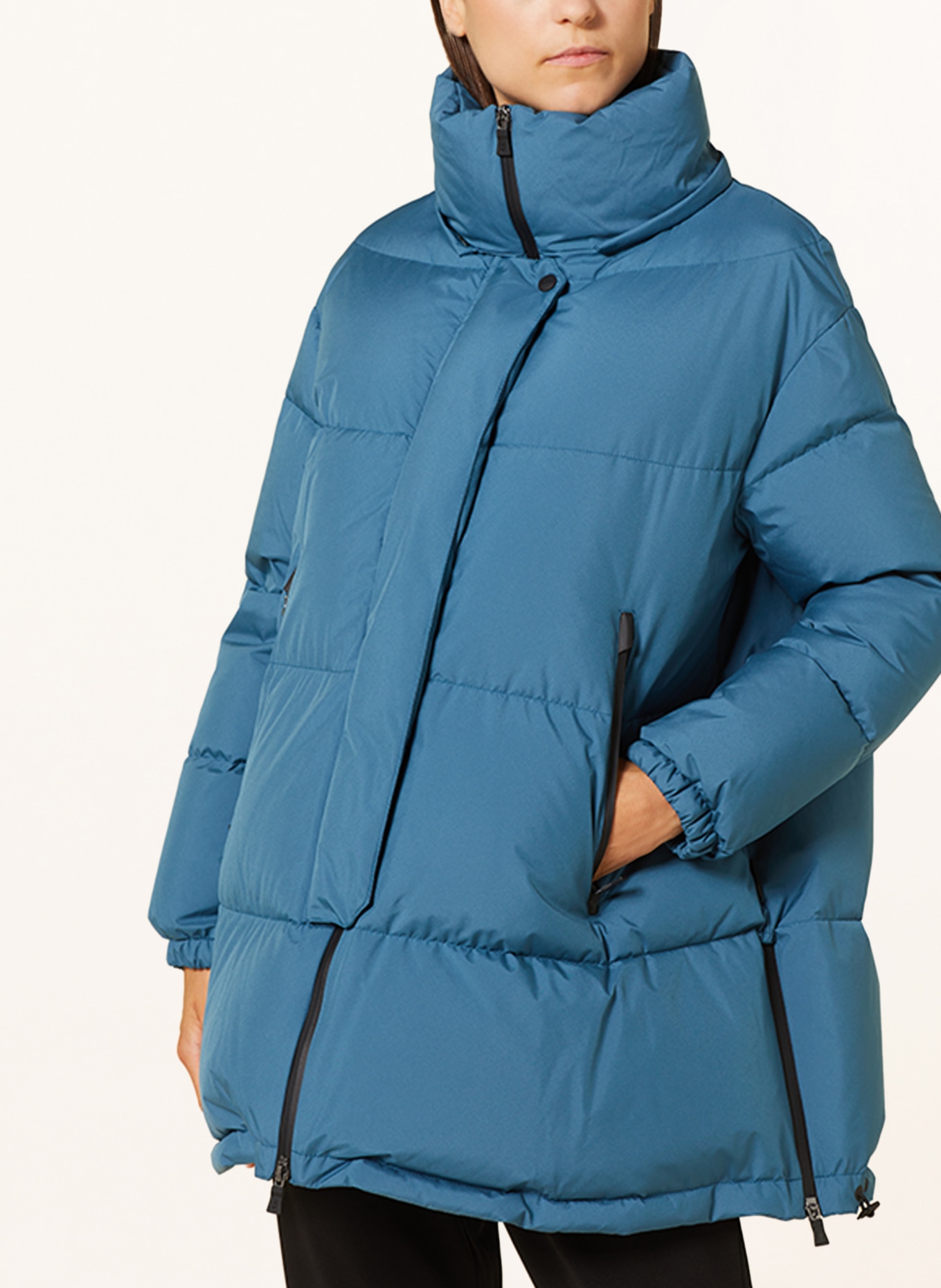 HERNO LAMINAR Down jacket with removable hood, Color: TEAL (Image 6)