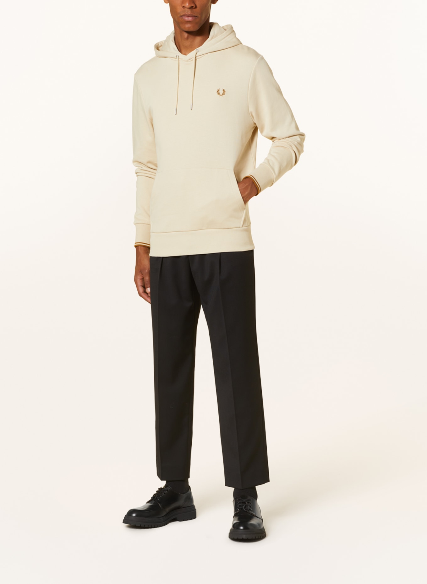 FRED PERRY Bluza z kapturem M2643 kolor ecru
