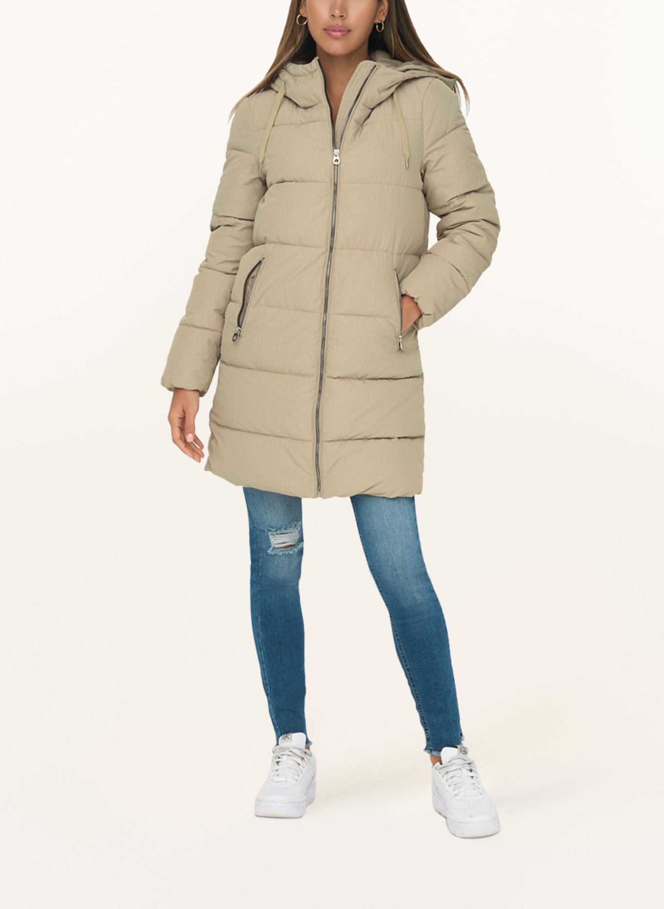 ONLY Quilted coat, Color: BEIGE (Image 2)