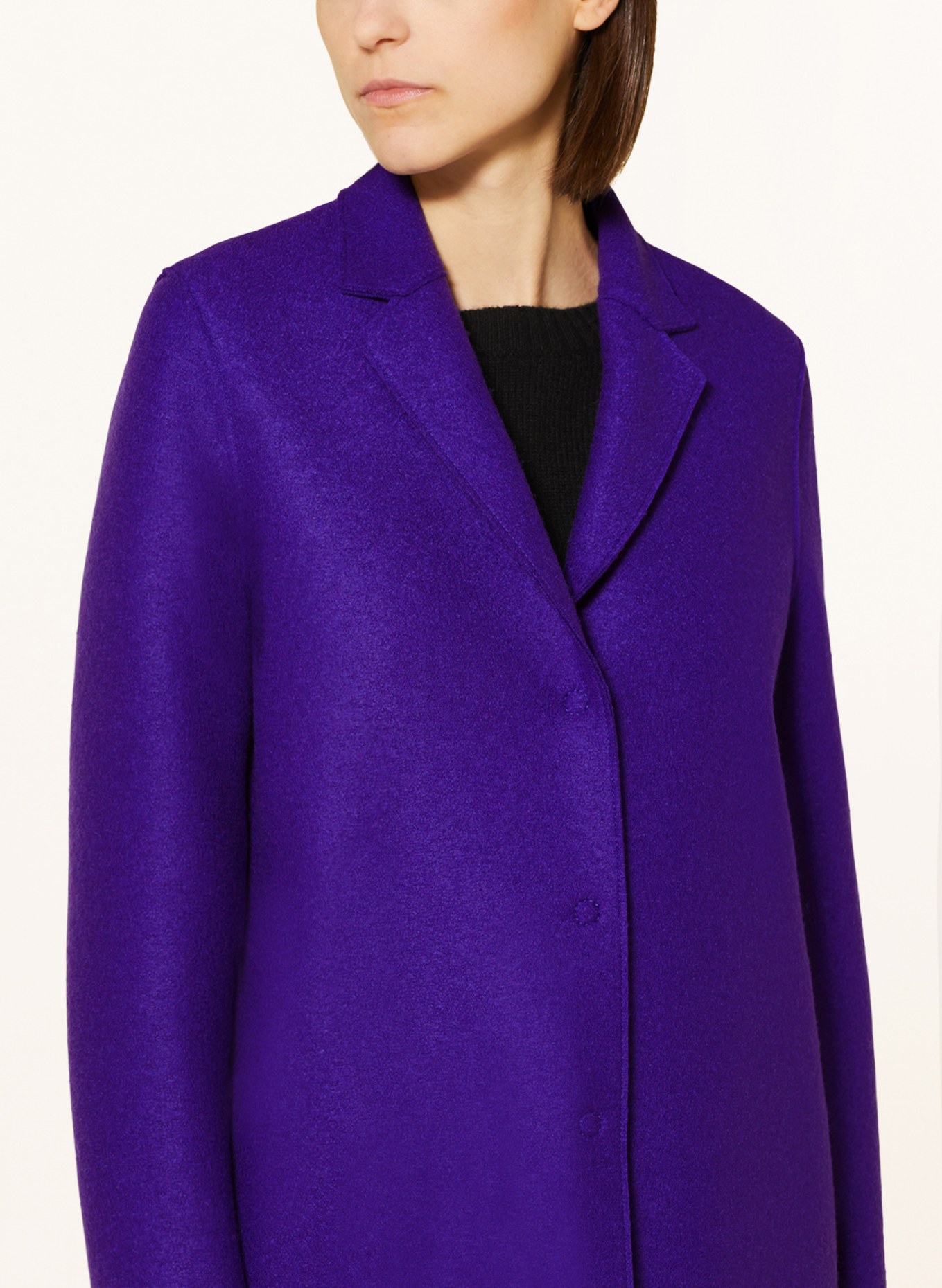 HARRIS WHARF LONDON Wool coat, Color: PURPLE (Image 4)
