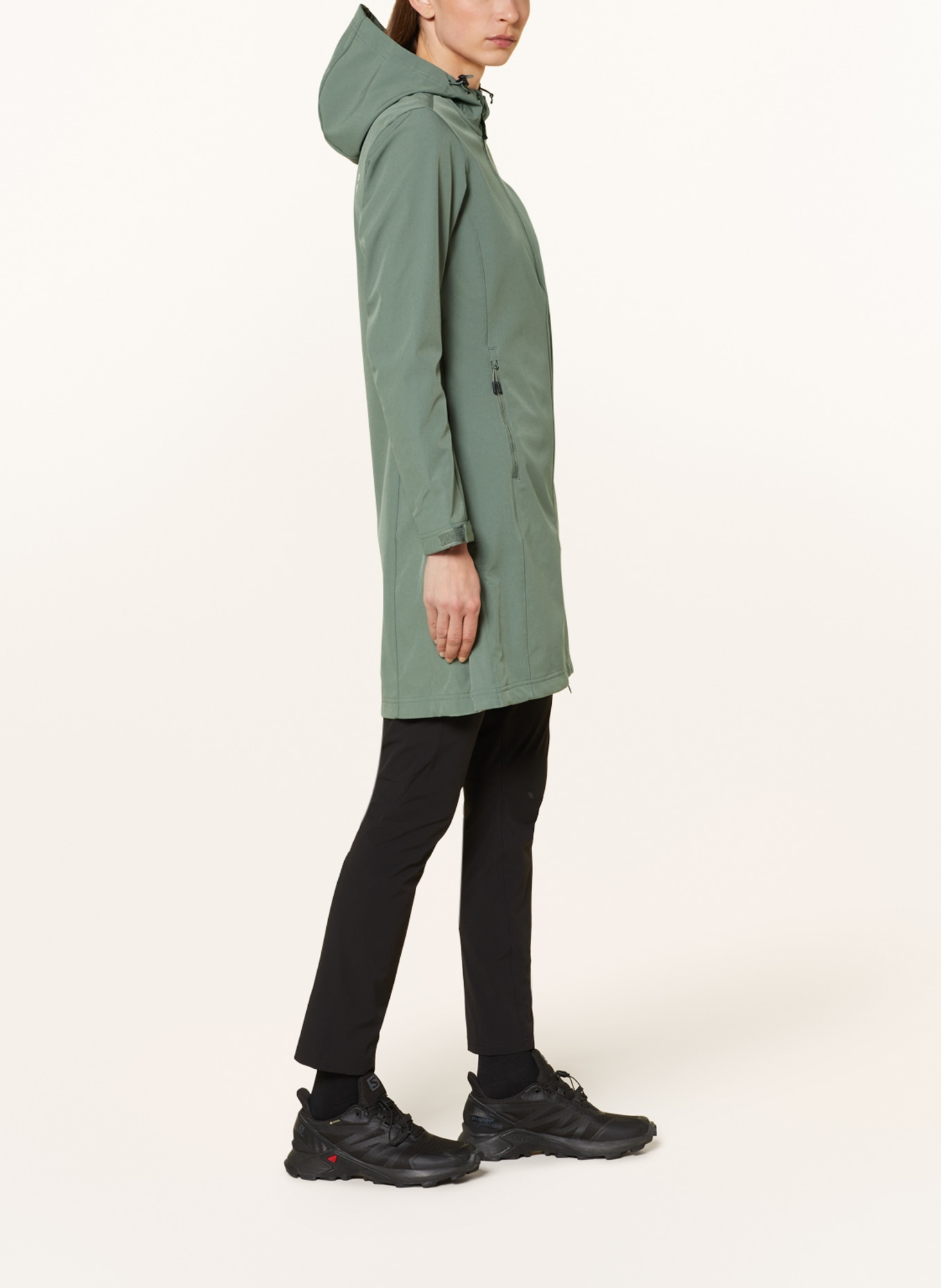 me°ru' Softshell coat BREST, Color: LIGHT GREEN (Image 4)