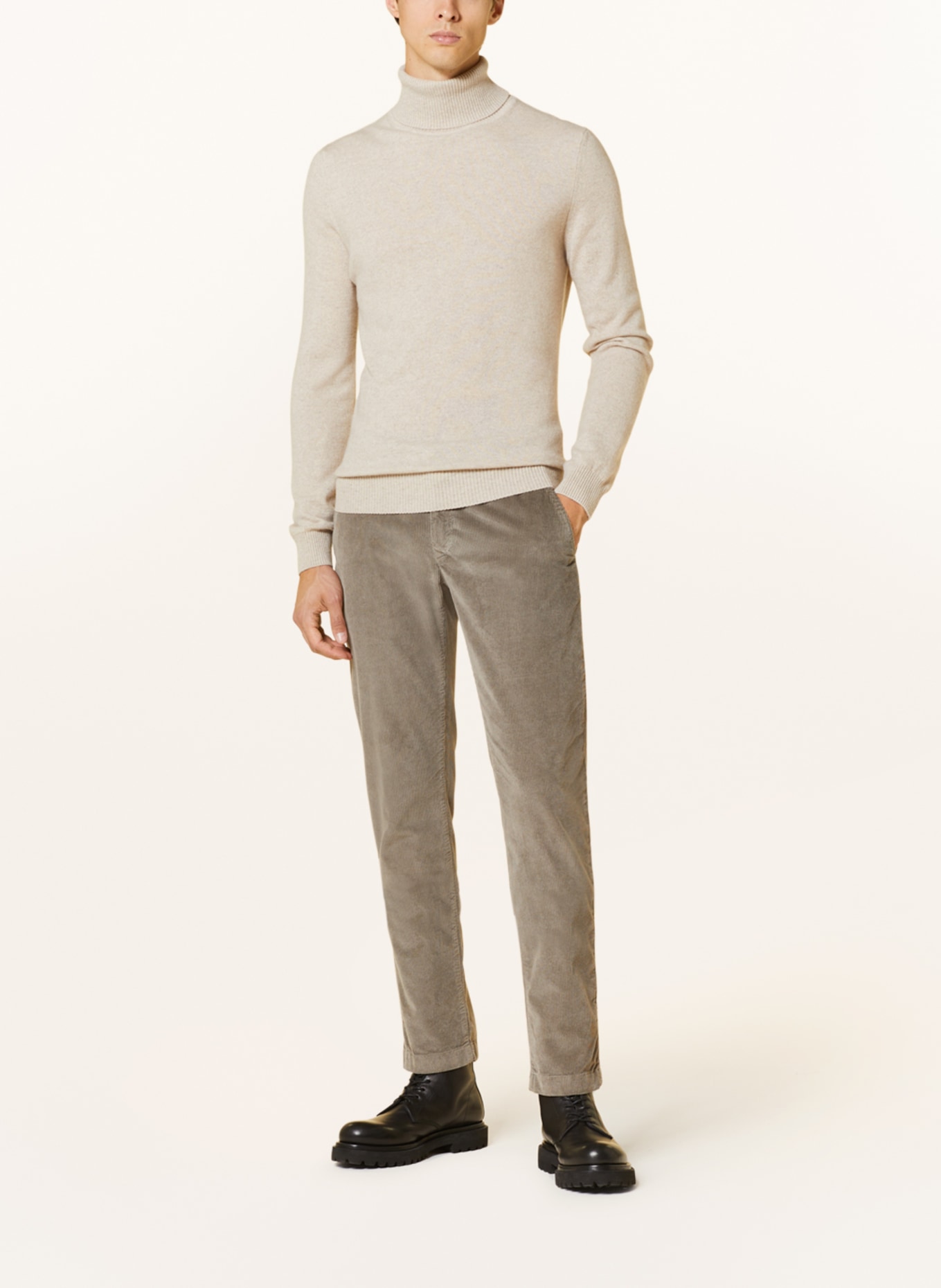 JACOB COHEN Cord chinos BOBBY slim fit, Color: TAUPE (Image 2)