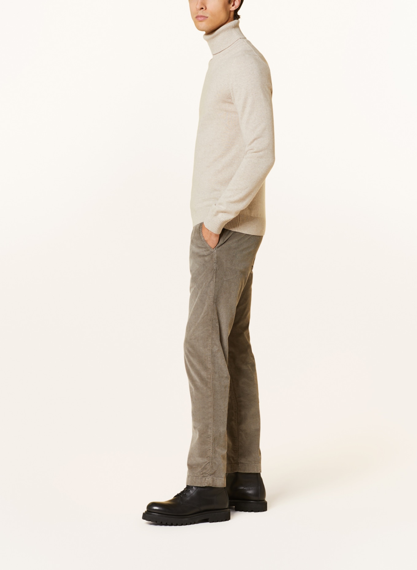 JACOB COHEN Cord chinos BOBBY slim fit, Color: TAUPE (Image 4)