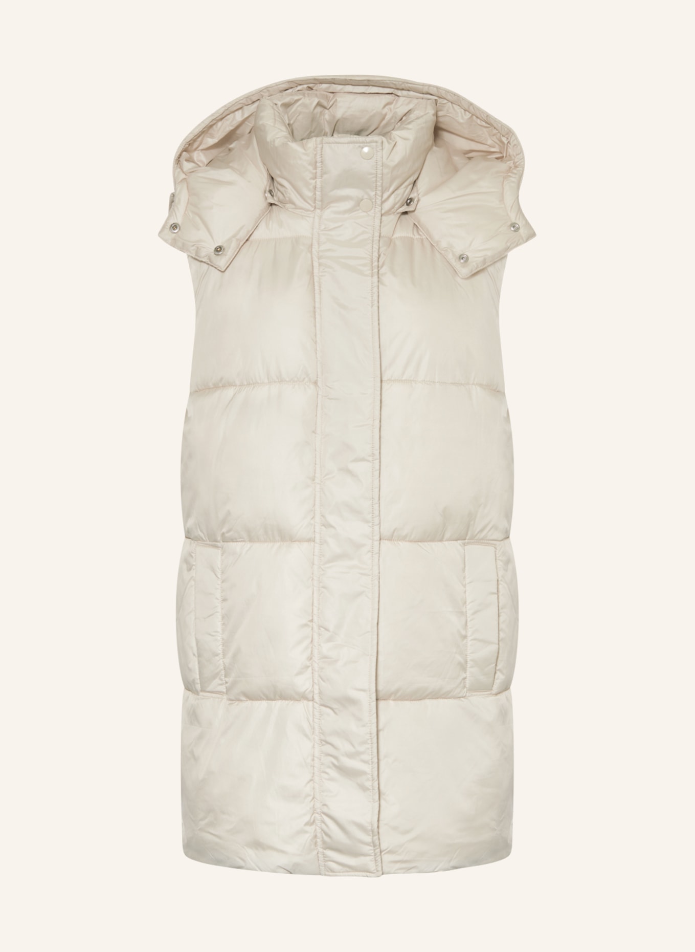 ONLY Quilted vest with removable hood , Color: CREAM (Image 1)