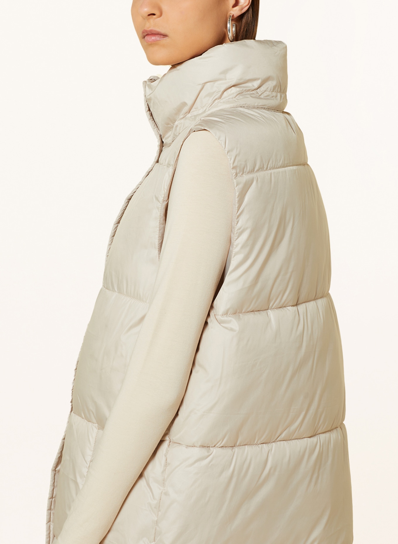 ONLY Quilted vest with removable hood , Color: CREAM (Image 6)