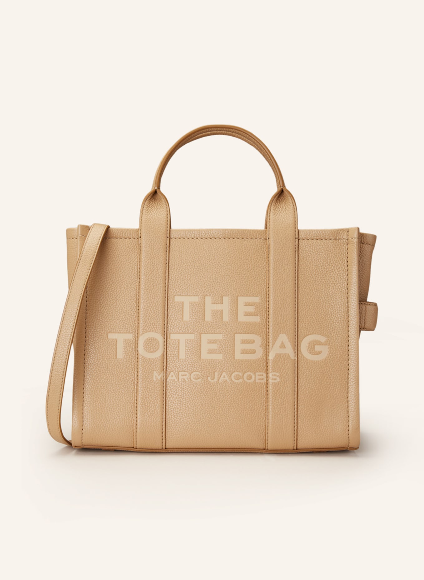 MARC JACOBS Shopper THE MEDIUM TOTE BAG LEATHER, Farbe: CAMEL (Bild 1)