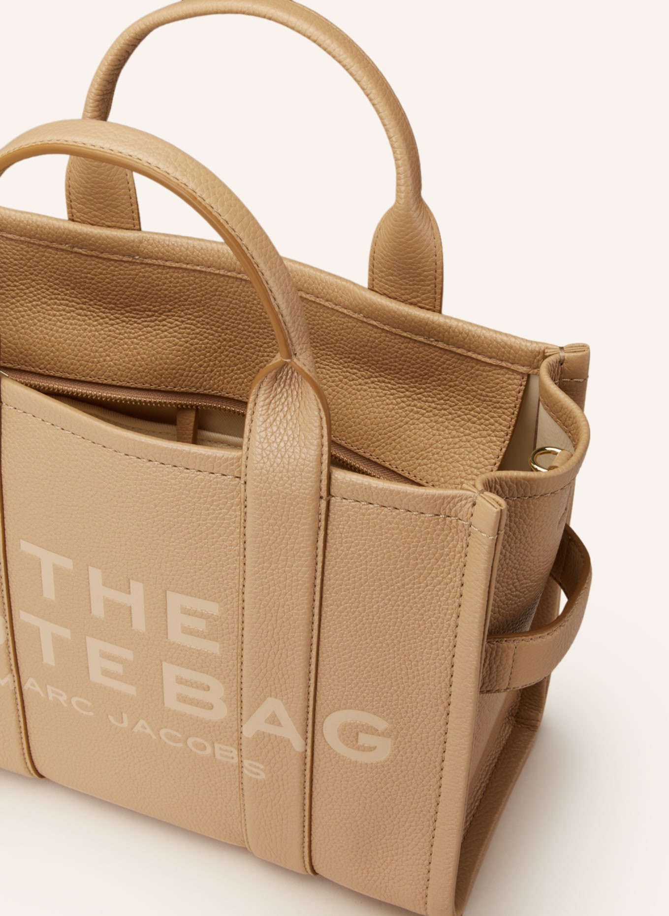 MARC JACOBS Shopper THE MEDIUM TOTE BAG LEATHER, Farbe: CAMEL (Bild 3)