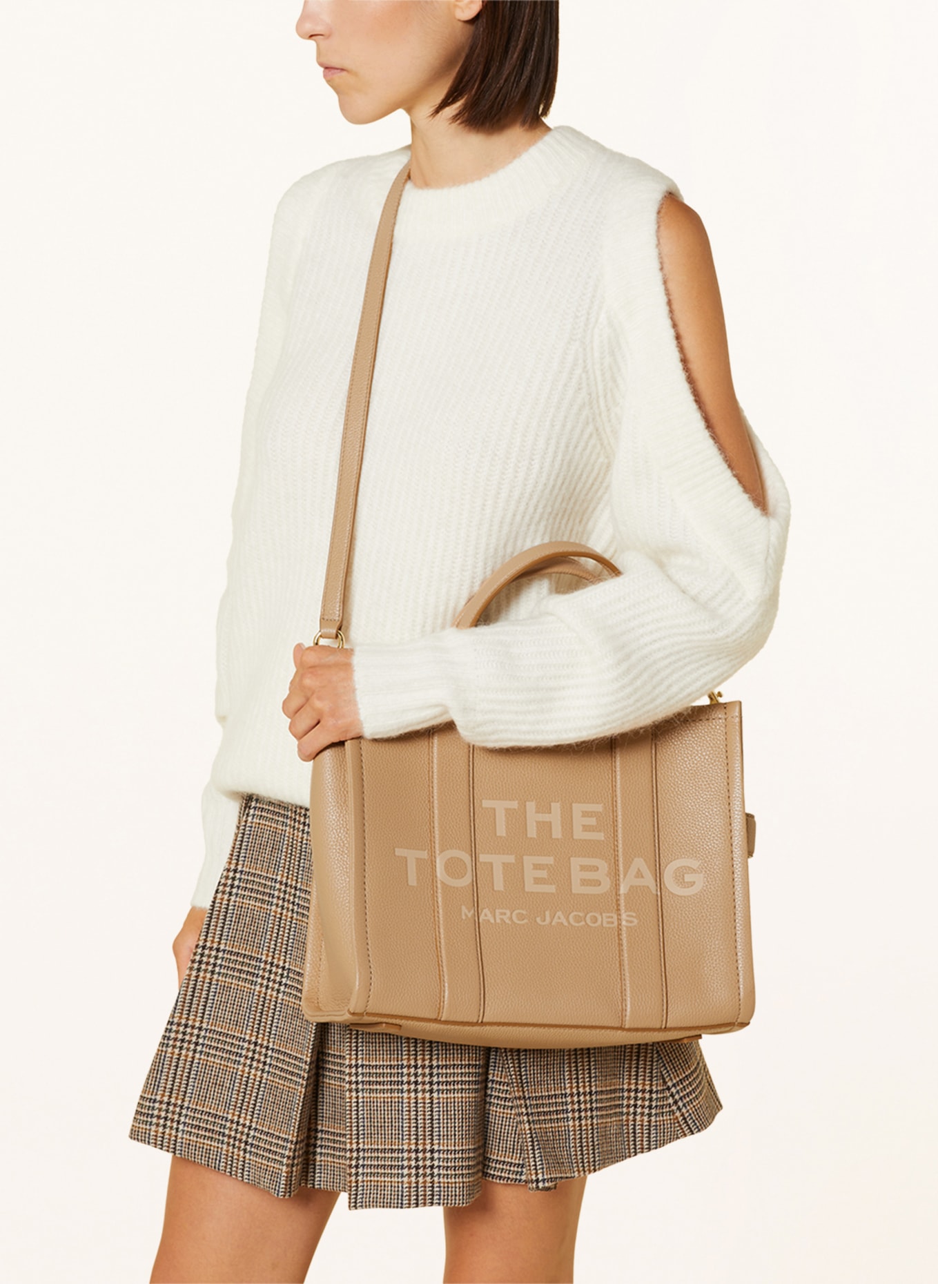 MARC JACOBS Shopper THE MEDIUM TOTE BAG LEATHER, Farbe: CAMEL (Bild 4)