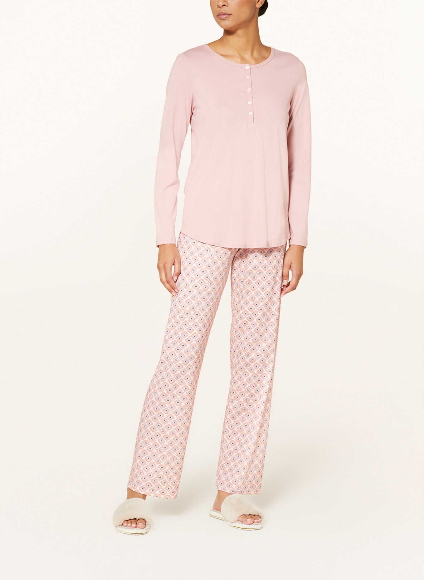CALIDA Pajamas LOVELY NIGHTS, Color: ROSE/ WHITE/ LIGHT BLUE (Image 2)