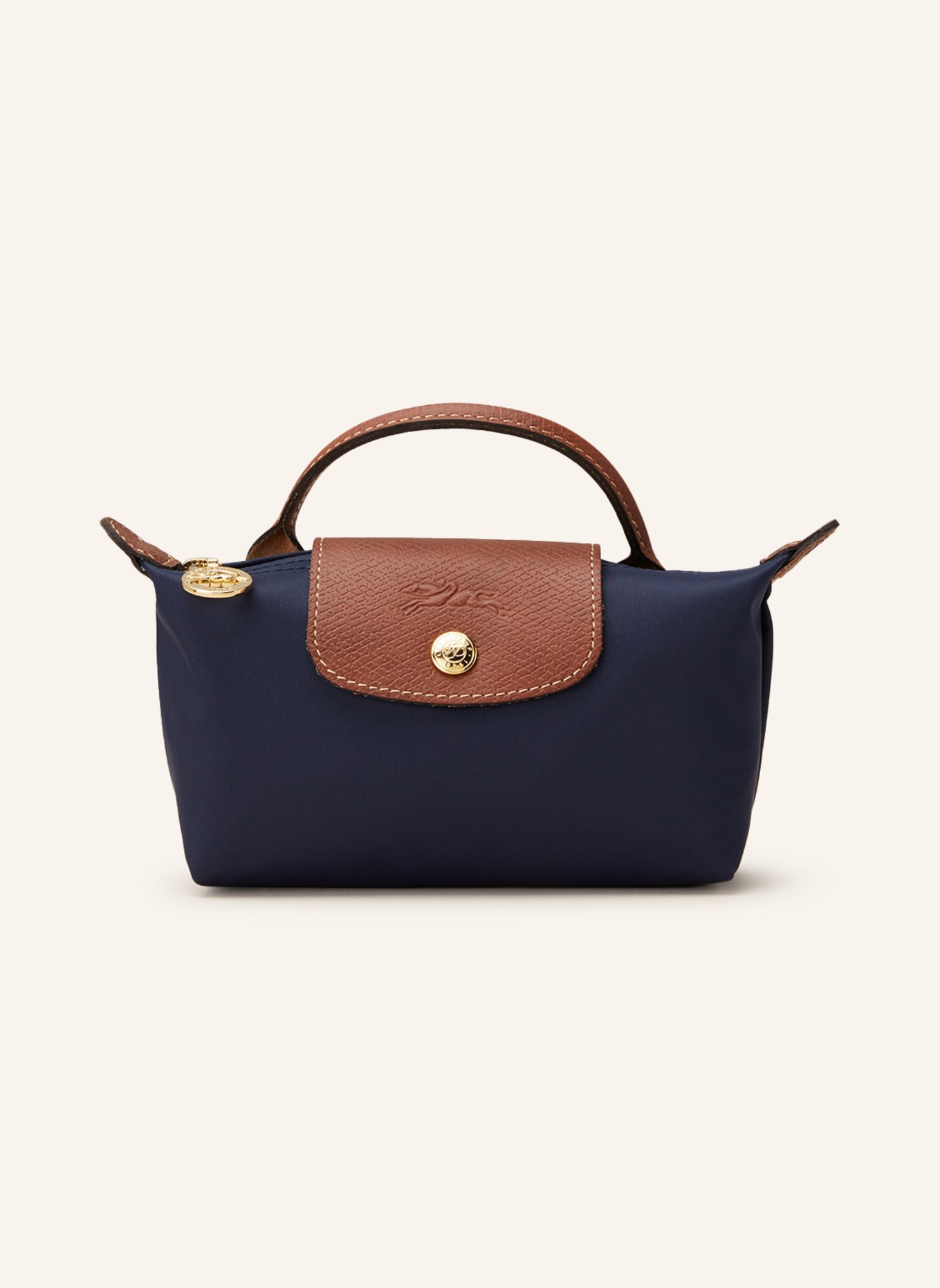 LONGCHAMP Pouch LE PLIAGE ORIGINAL: DUNKELBLAU/ BRAUN