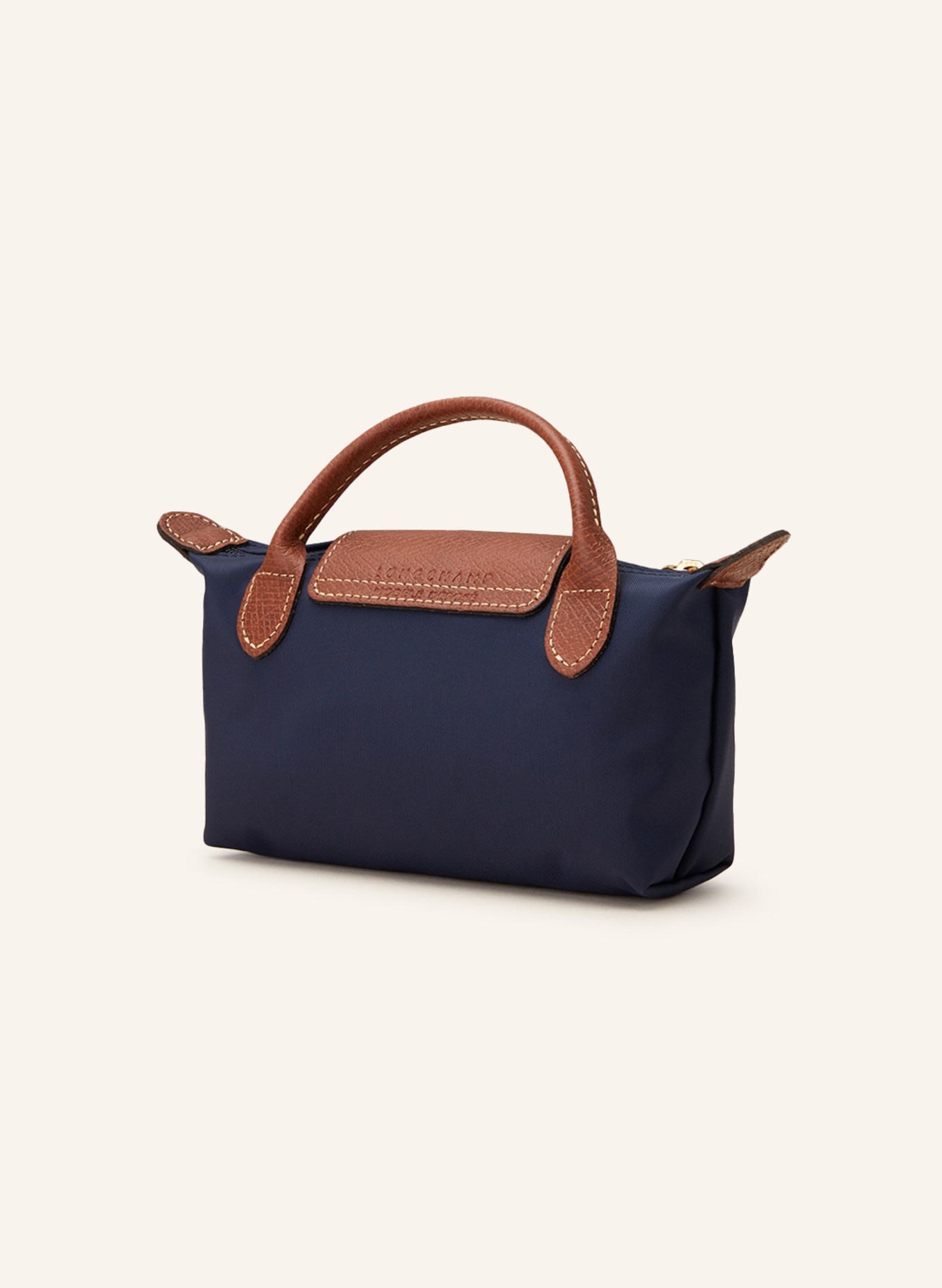 LONGCHAMP Pouch LE PLIAGE ORIGINAL: DUNKELBLAU/ BRAUN