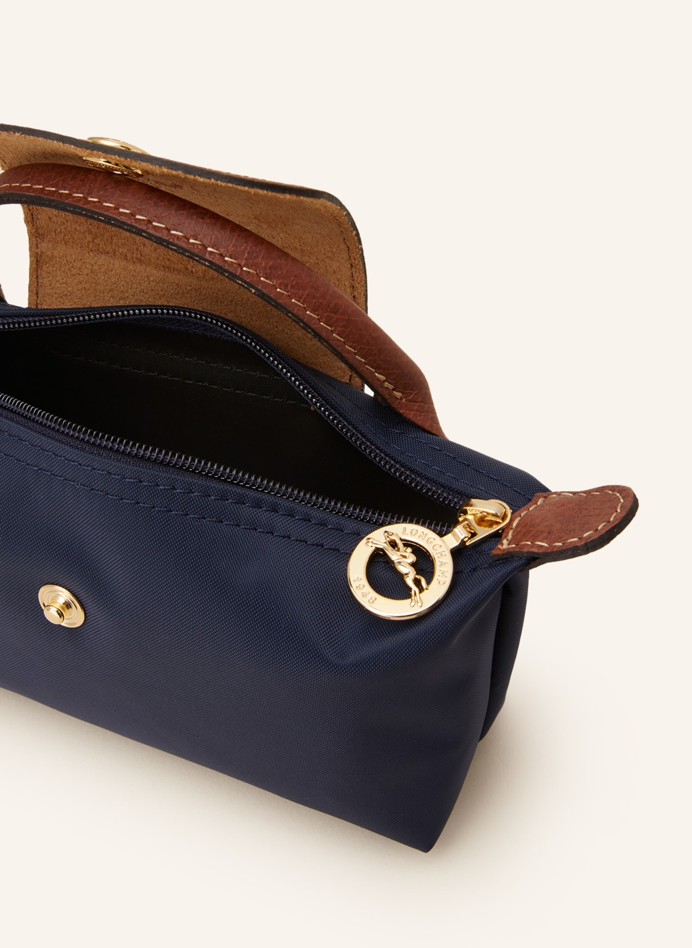 LONGCHAMP Pouch LE PLIAGE ORIGINAL: DUNKELBLAU/ BRAUN