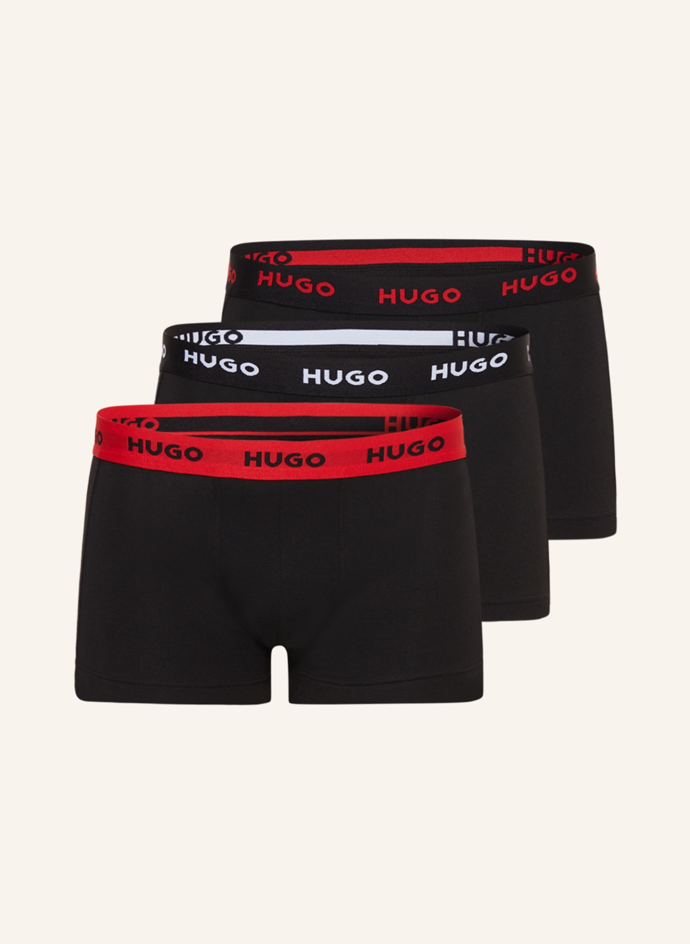 HUGO 3-pack boxer shorts, Color: BLACK (Image 1)