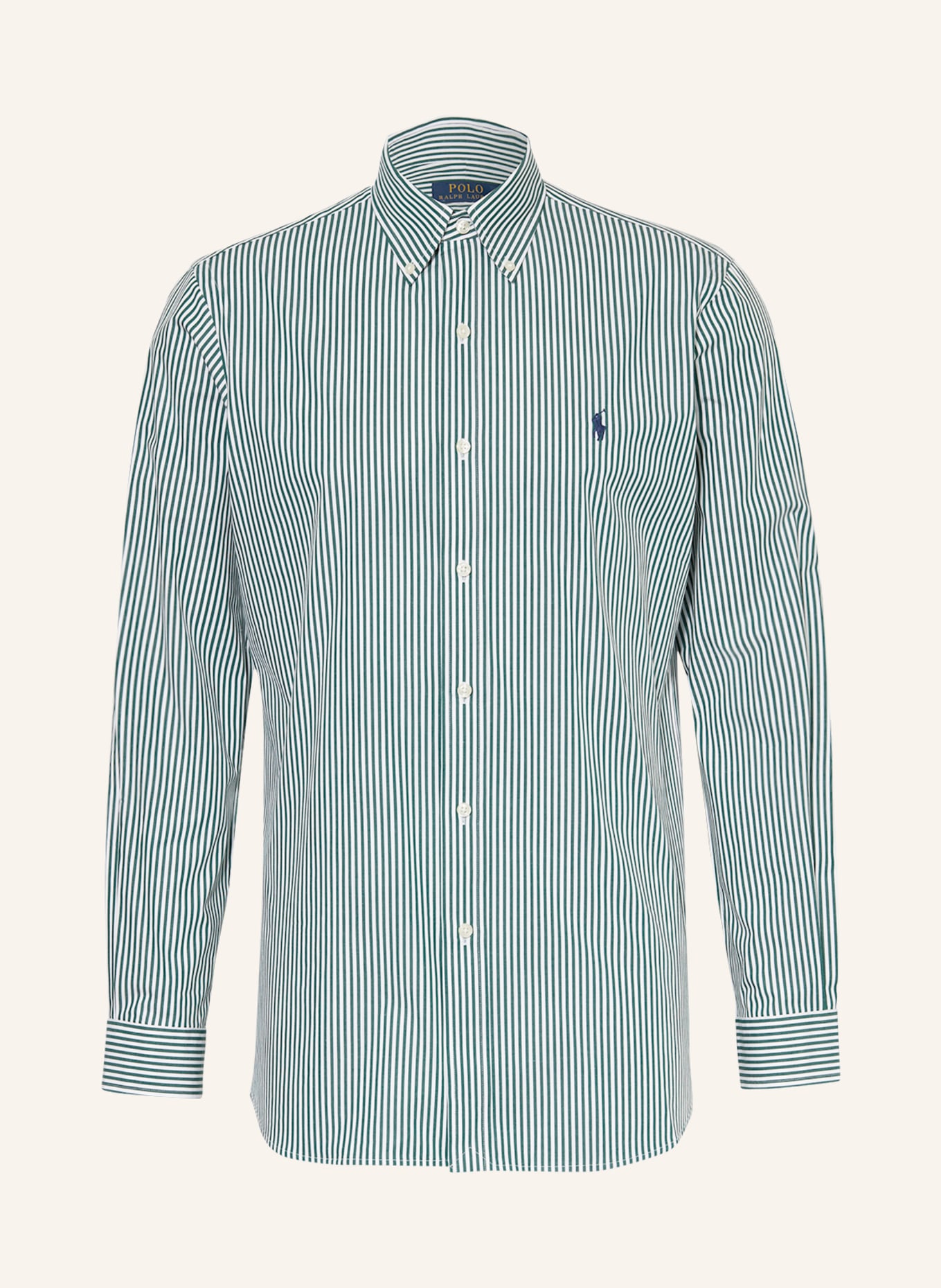 POLO RALPH LAUREN Hemd Custom Fit, Farbe: DUNKELGRÜN/ WEISS(Bild null)