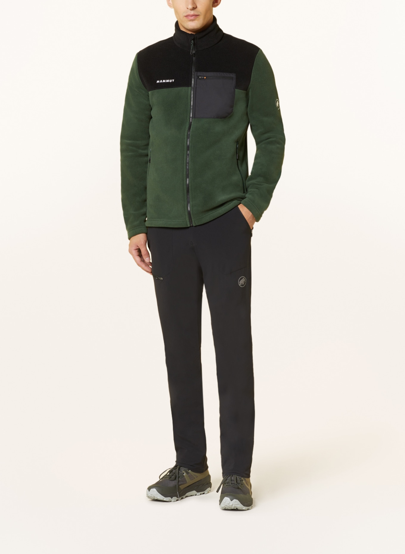 MAMMUT Fleece jacket INNOMINATA, Color: DARK GREEN/ BLACK (Image 2)