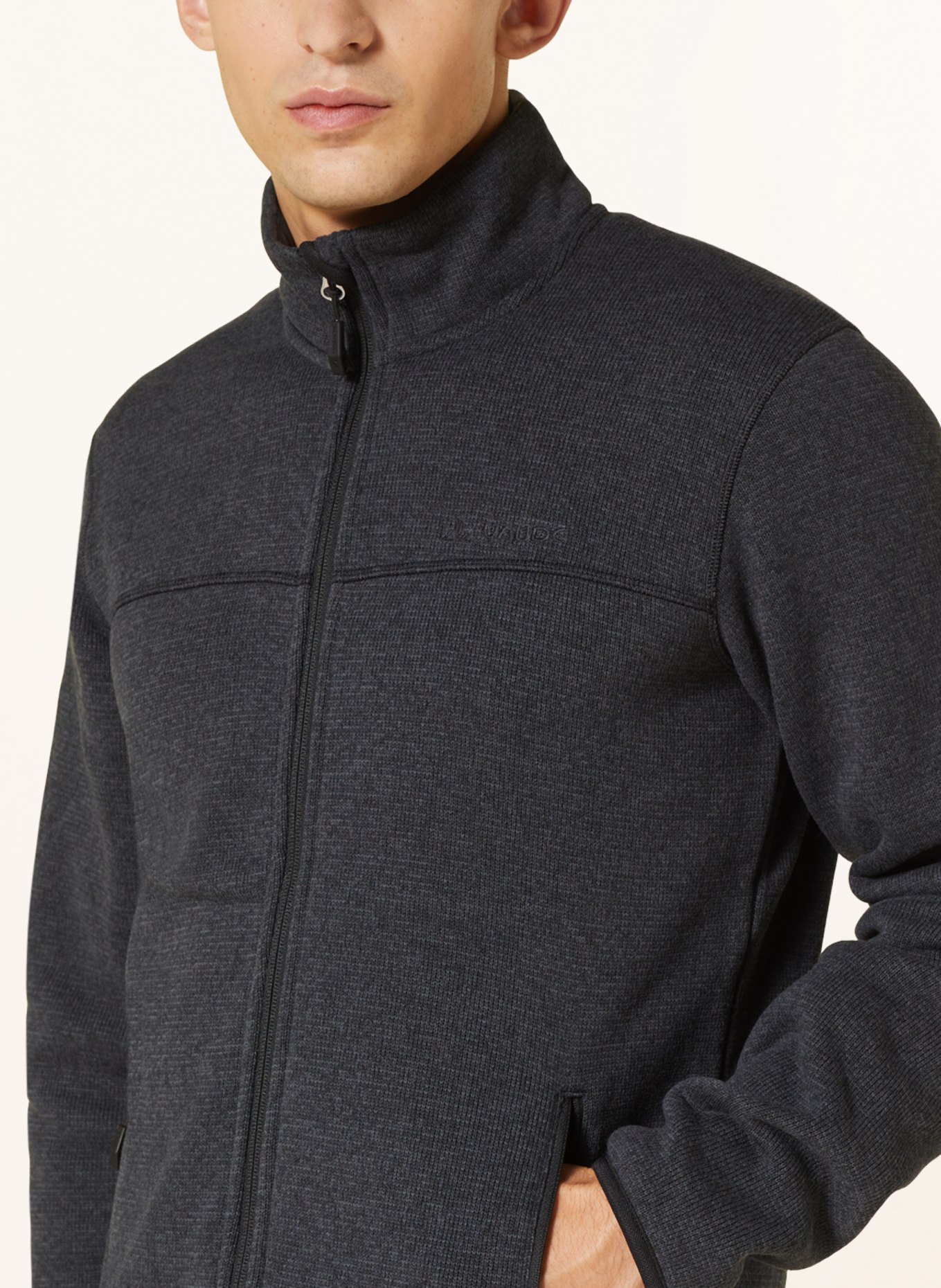VAUDE Knitted fleece jacket RIENZA III, Color: BLACK (Image 4)
